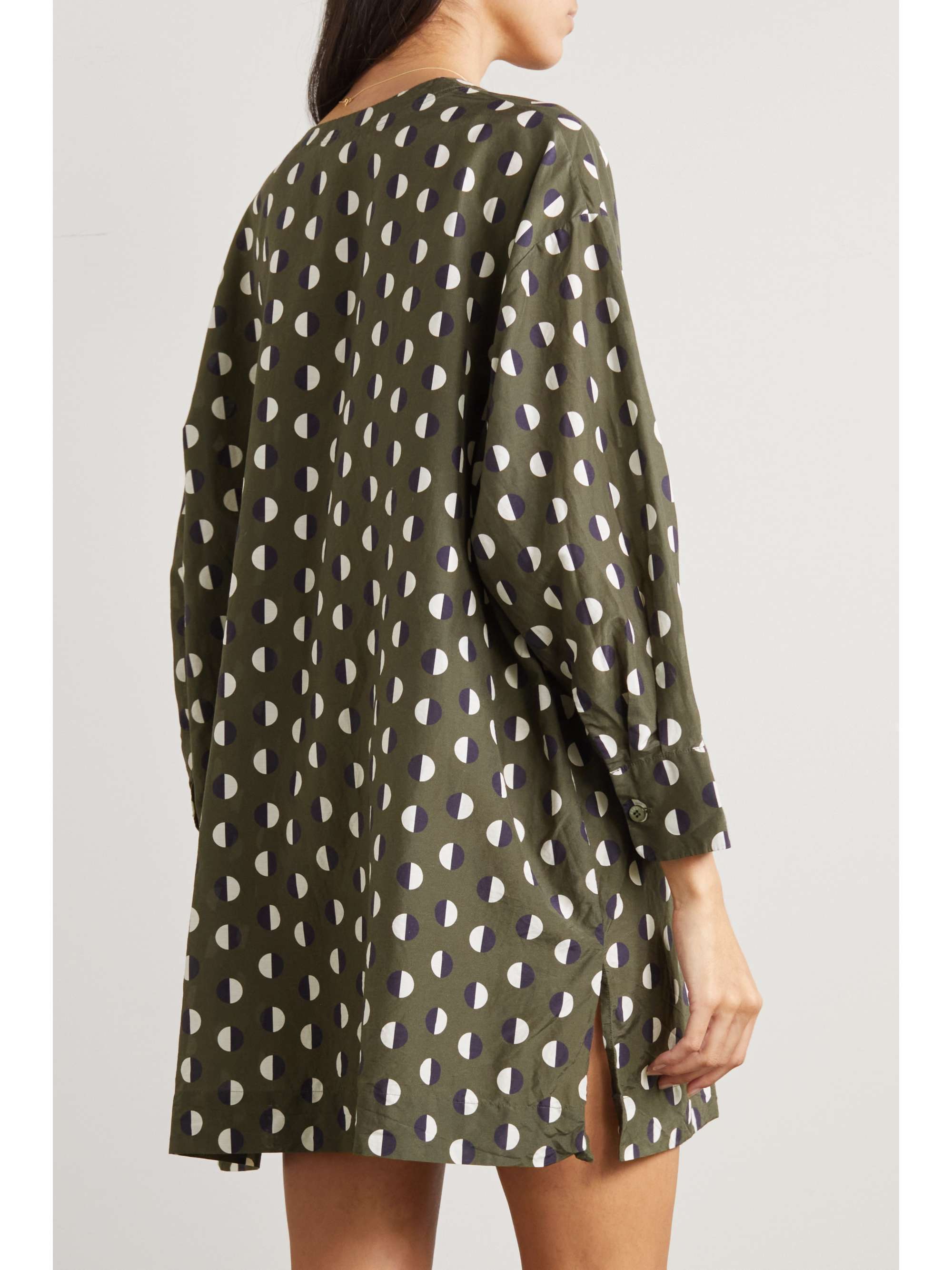 ERES Mars printed cotton and silk-blend coverup