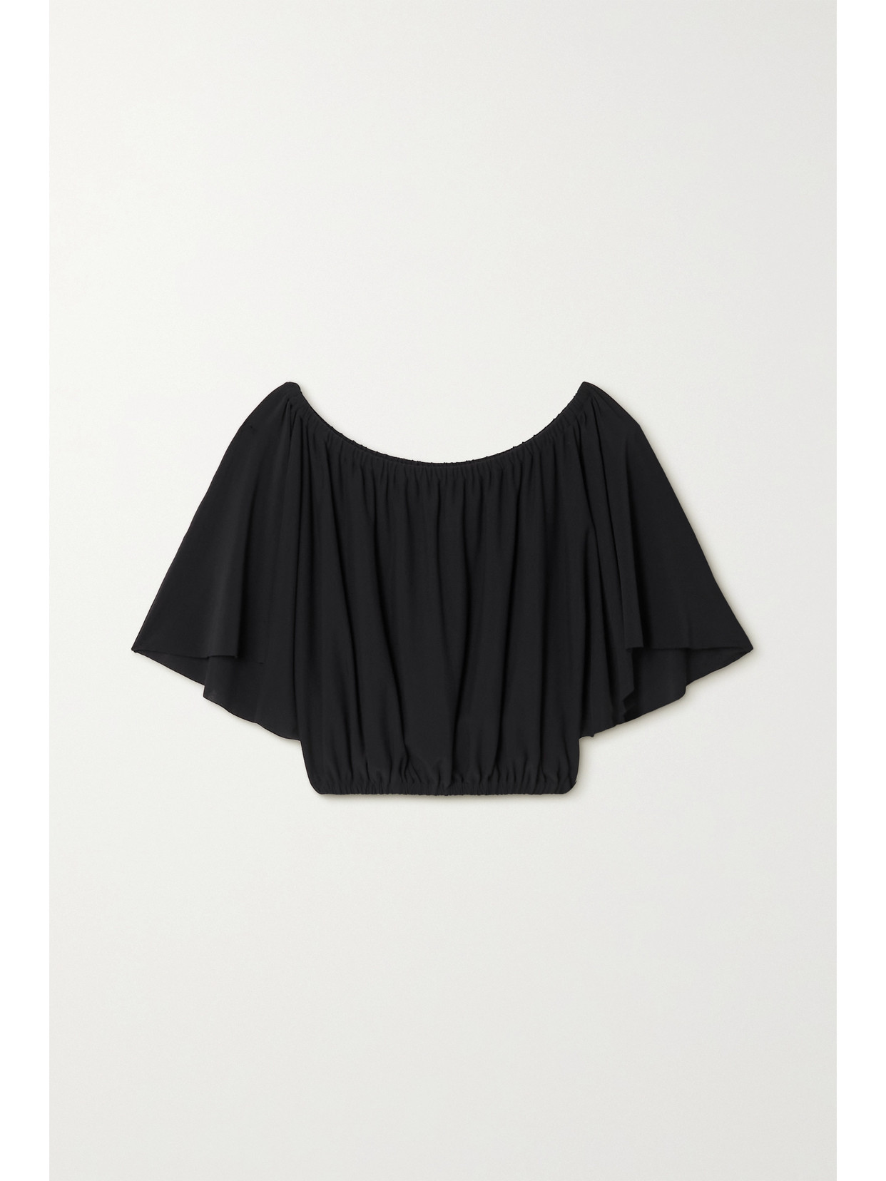 Eres - Solal Cropped Stretch-jersey Top - Black