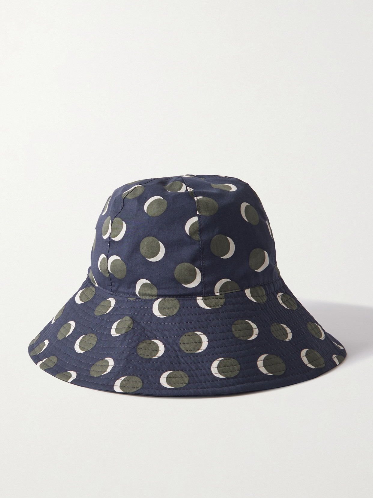 Eres - Bob Reversible Printed Cotton Bucket Hat - Blue