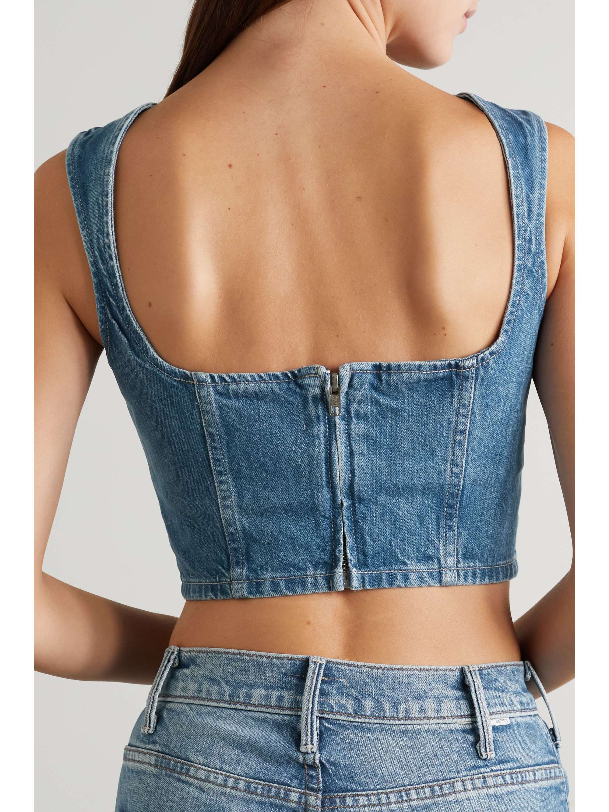 MARA HOFFMAN + NET SUSTAIN Milla organic denim top