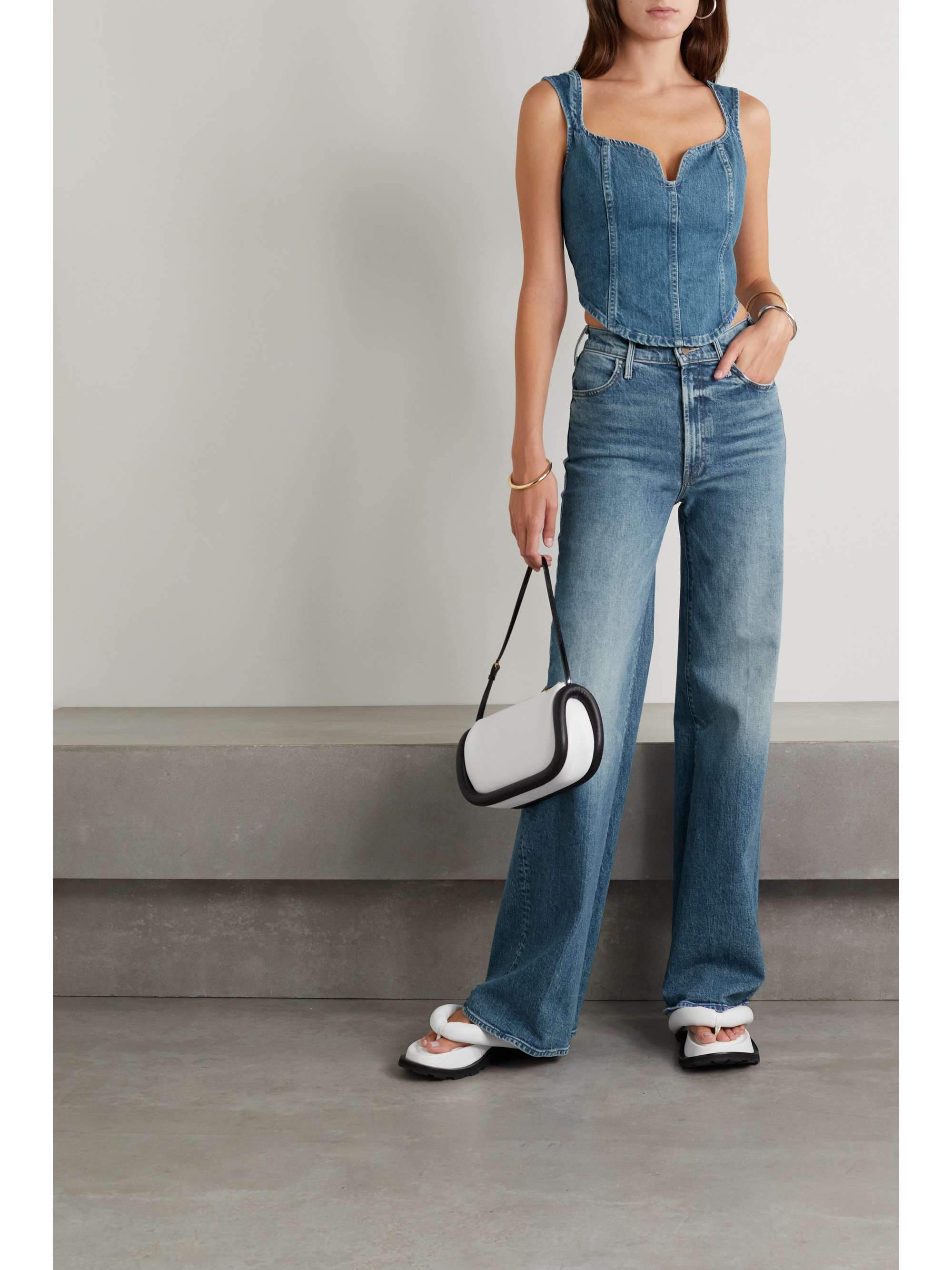 MARA HOFFMAN + NET SUSTAIN Milla organic denim top