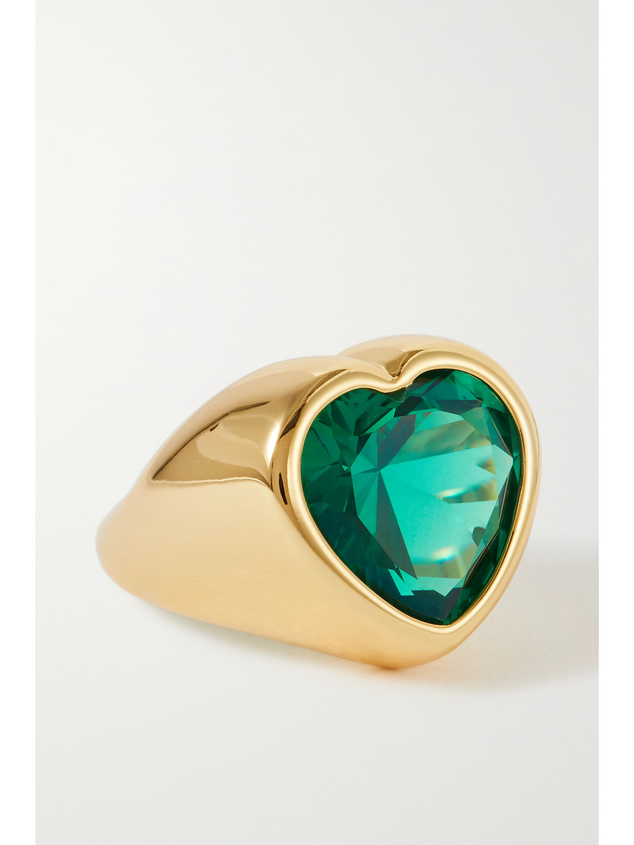 A*e様 Timeless Pearly Crystal Heart Ring 愛用 Timeless Pearly Gold Plated Ring with Crystal Heart