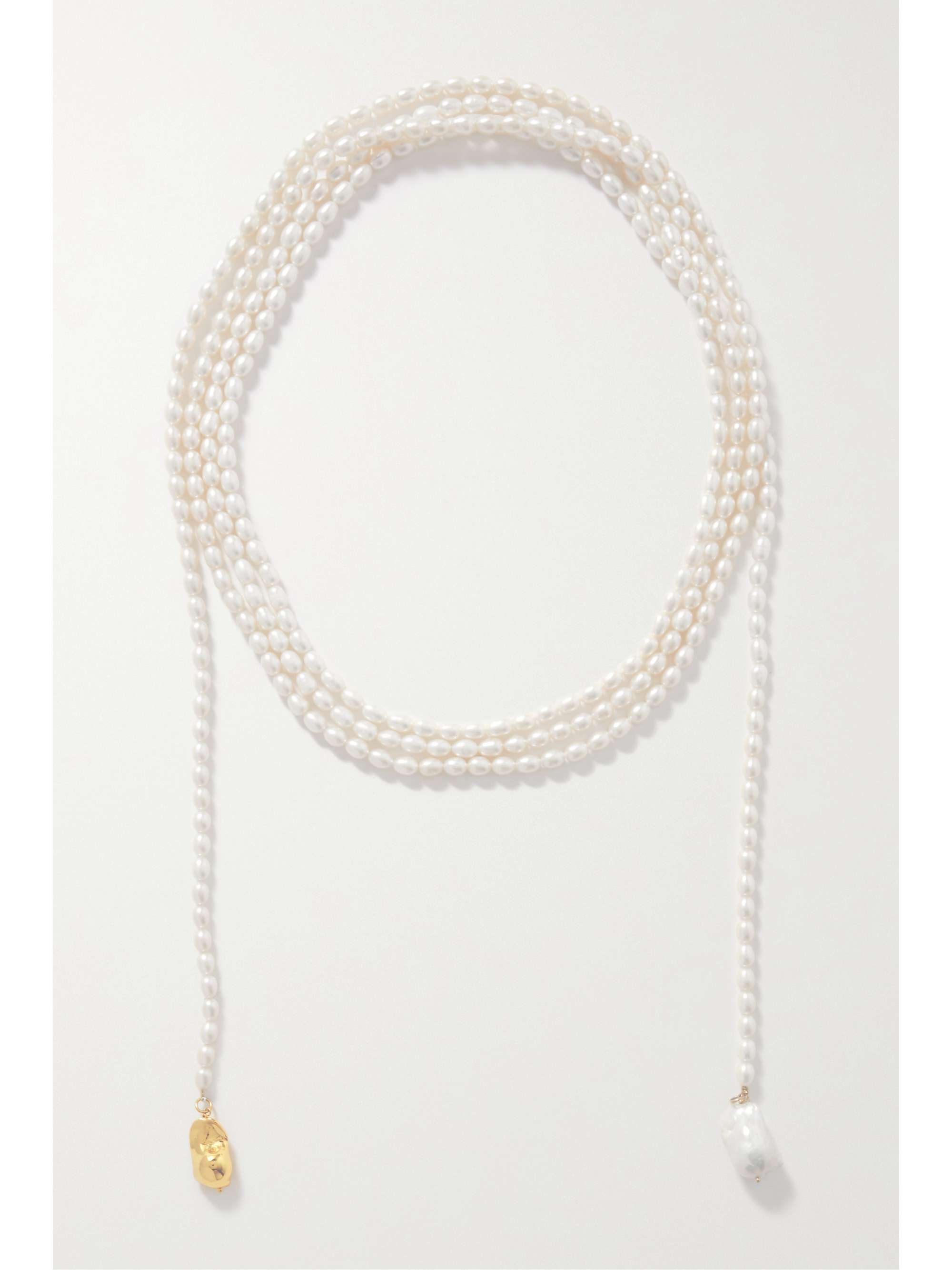 White Gold-tone pearl necklace 