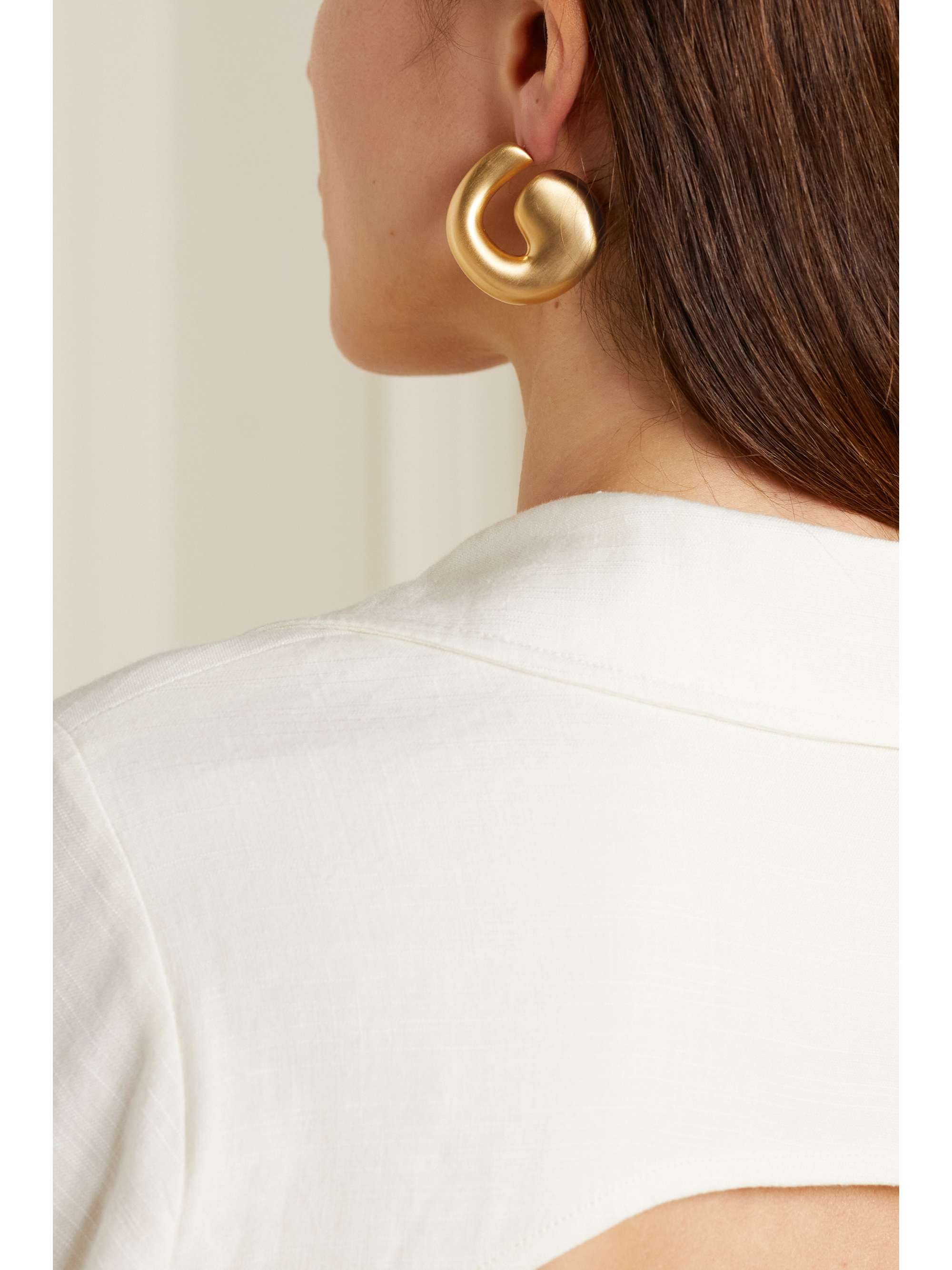 Gold Karina gold-tone hoop earring 