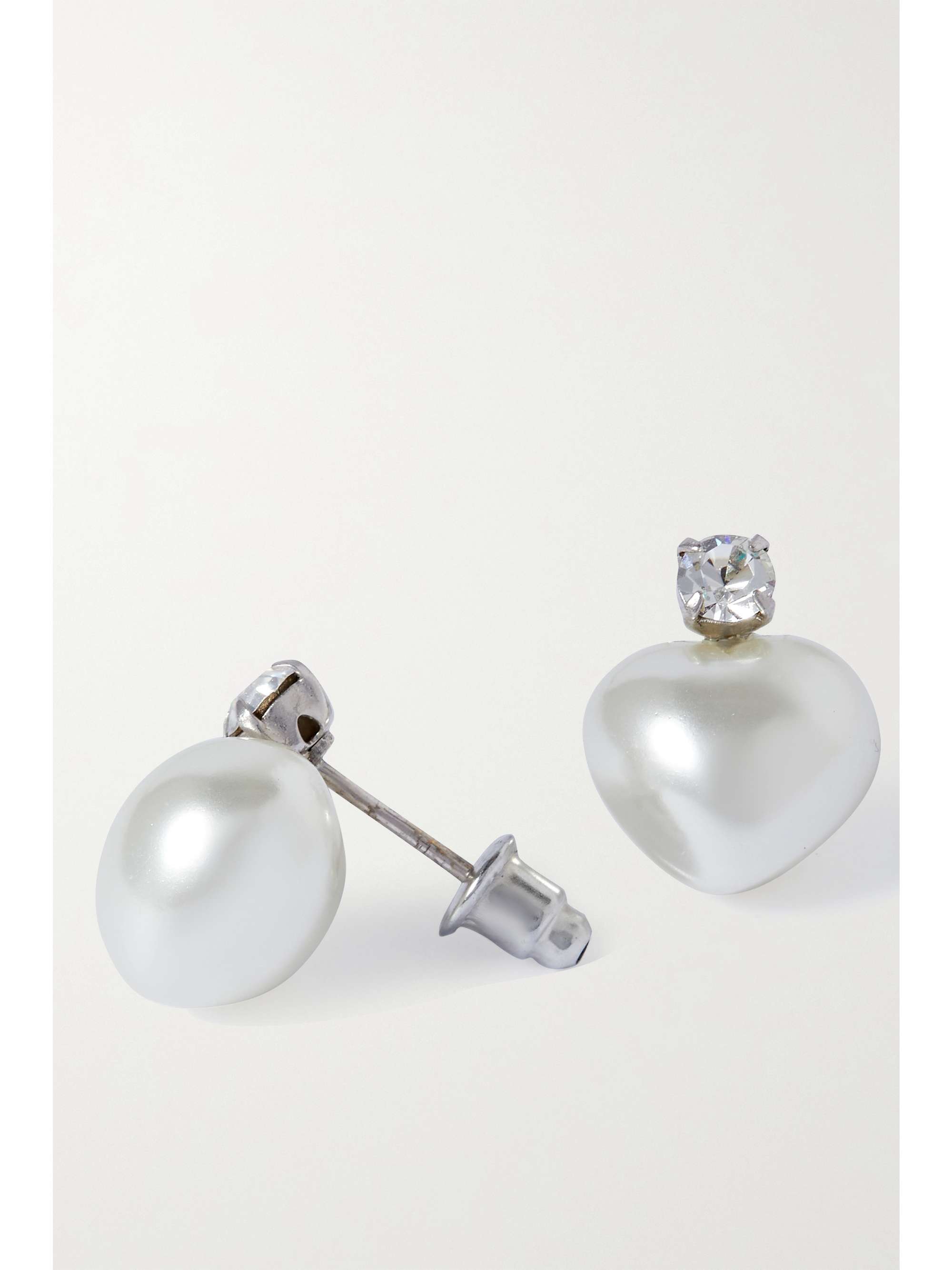 SIMONE ROCHA Silver-tone, crystal and faux pearl earrings