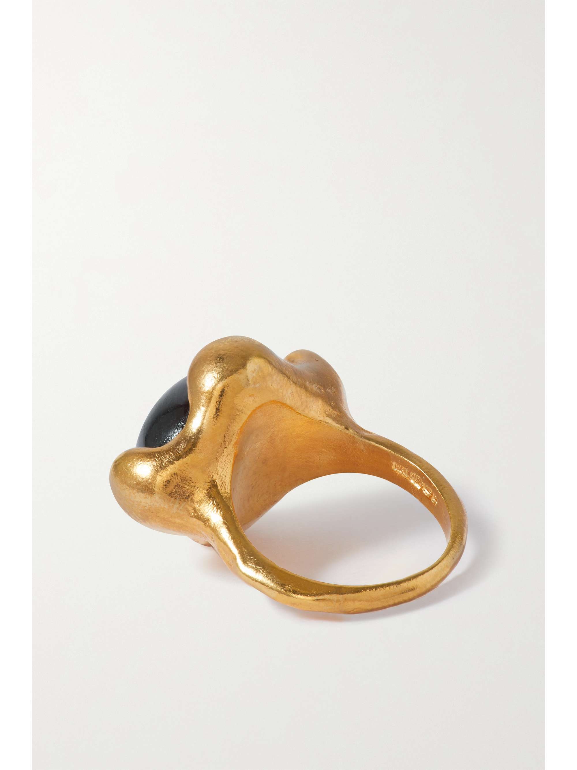 ALIGHIERI The Burning Desire gold-plated garnet ring