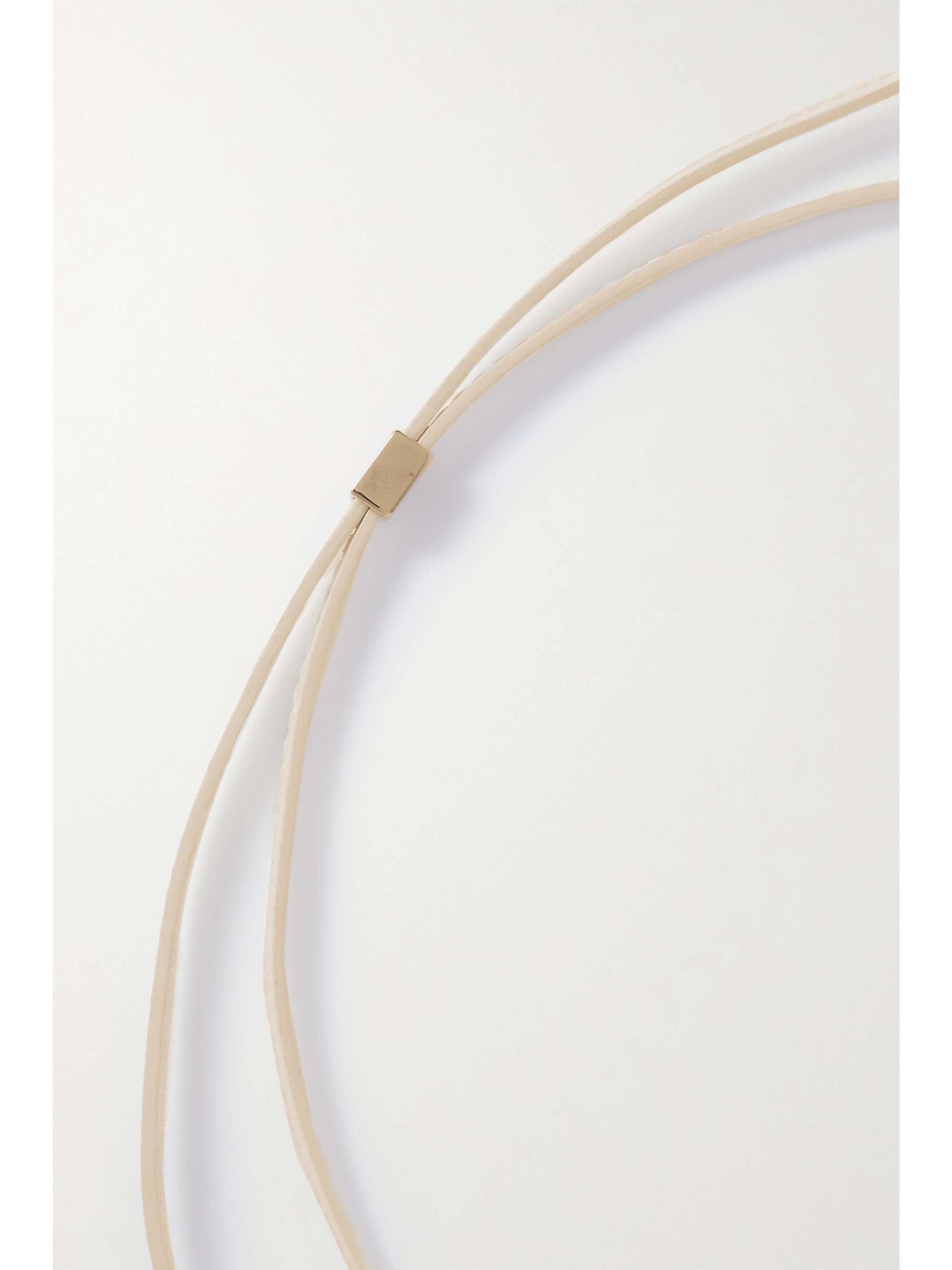 CHLOÉ Nerissa silver-tone, leather and ceramic necklace