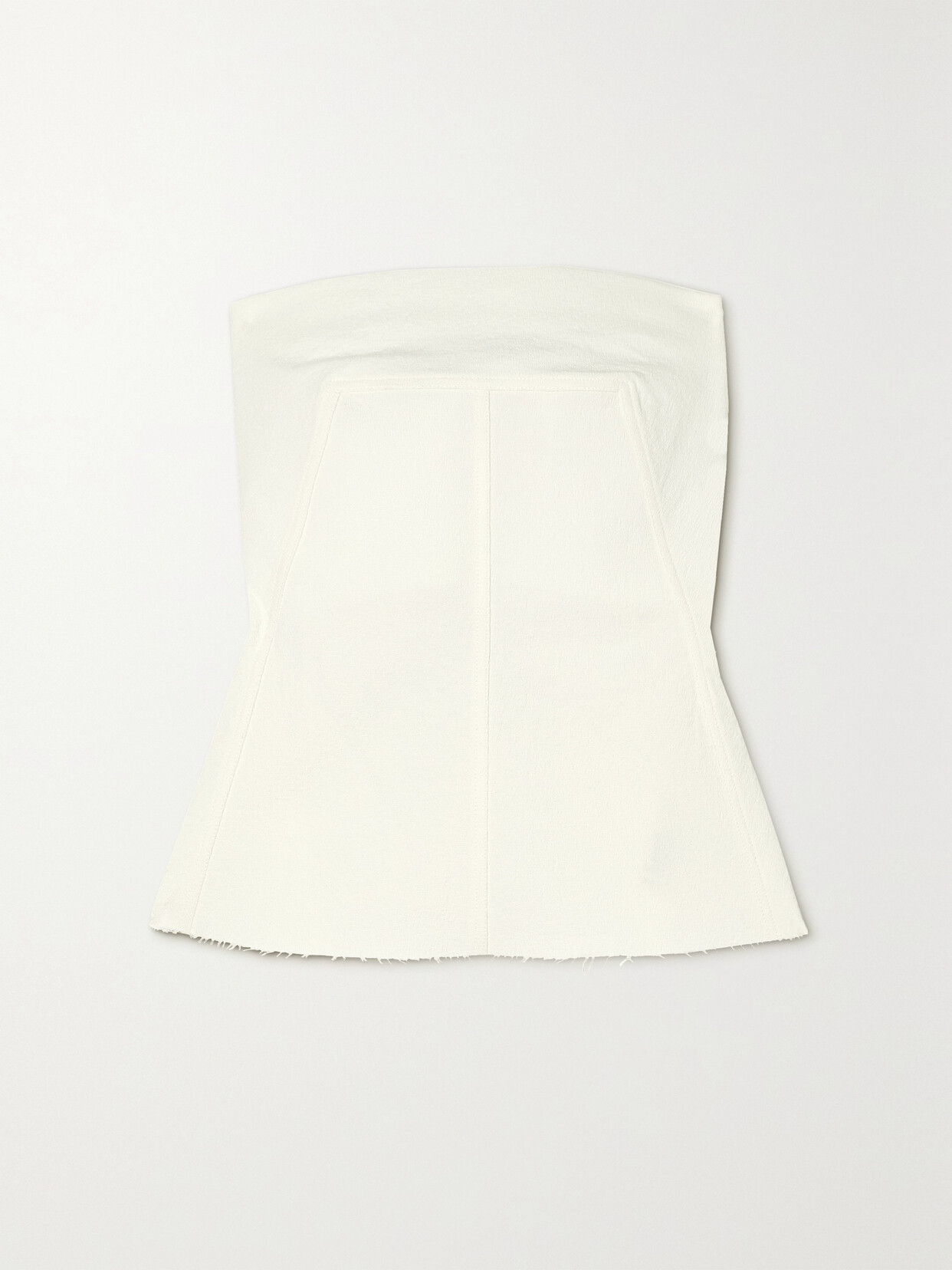 Rick Owens Strapless Cotton-blend Bustier Top - White