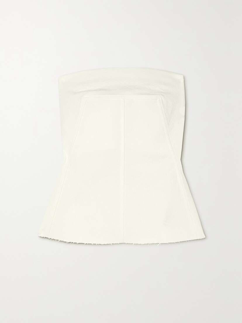 Rick Owens Strapless Cotton-blend Bustier Top