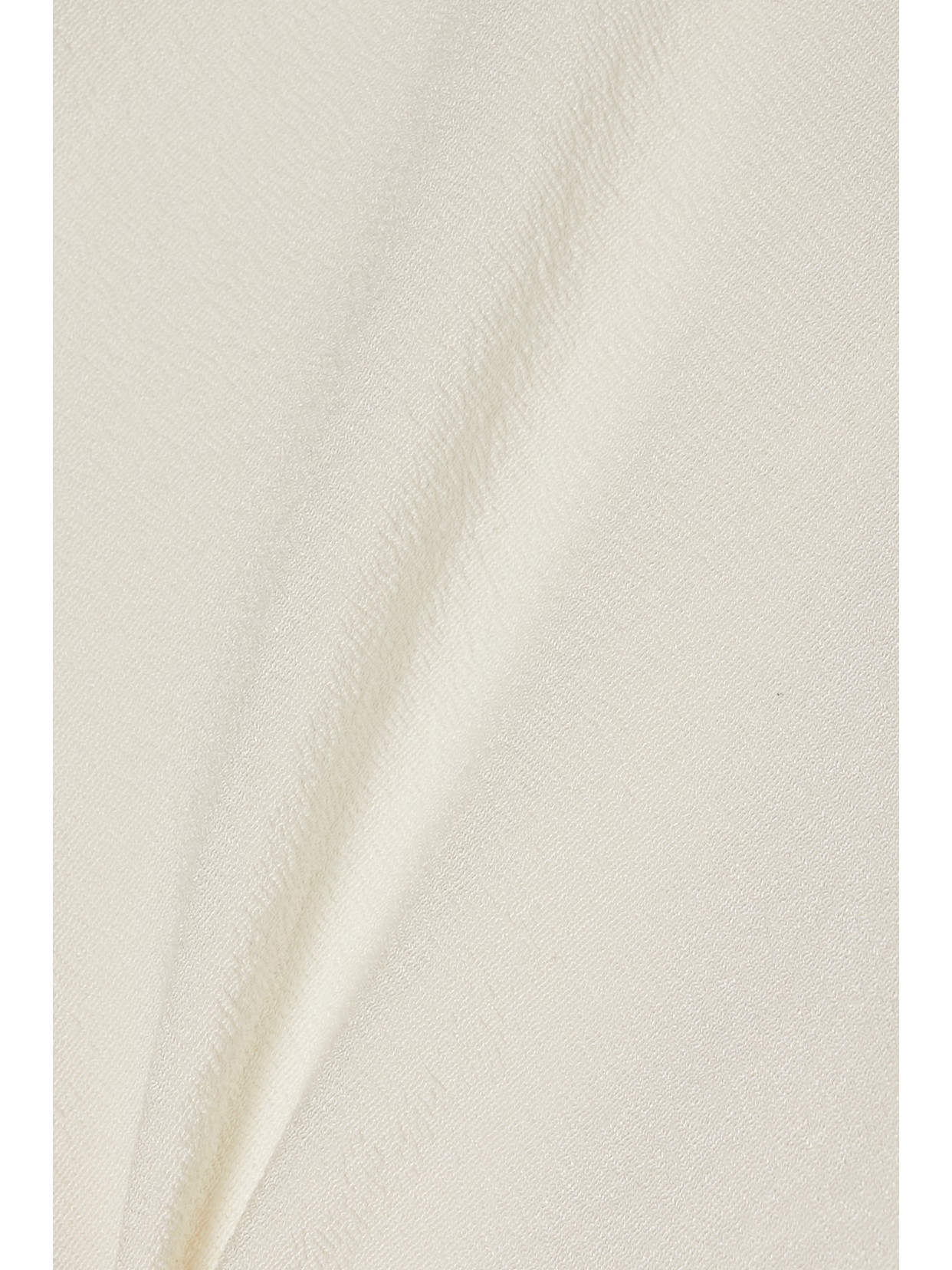 Diana One-sleeve Draped Crepe Mini Dress In White