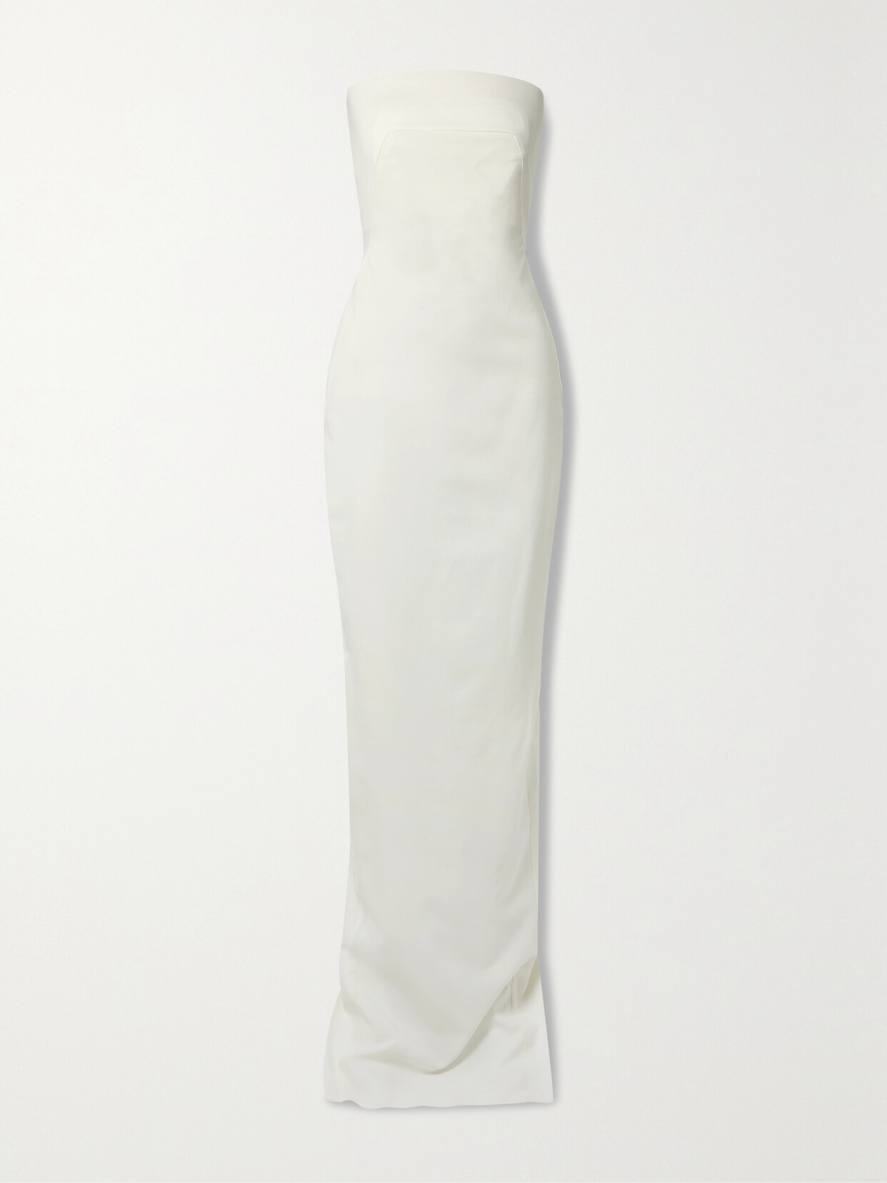 Rick Owens Strapless Wool-blend Crepe Gown - Ivory