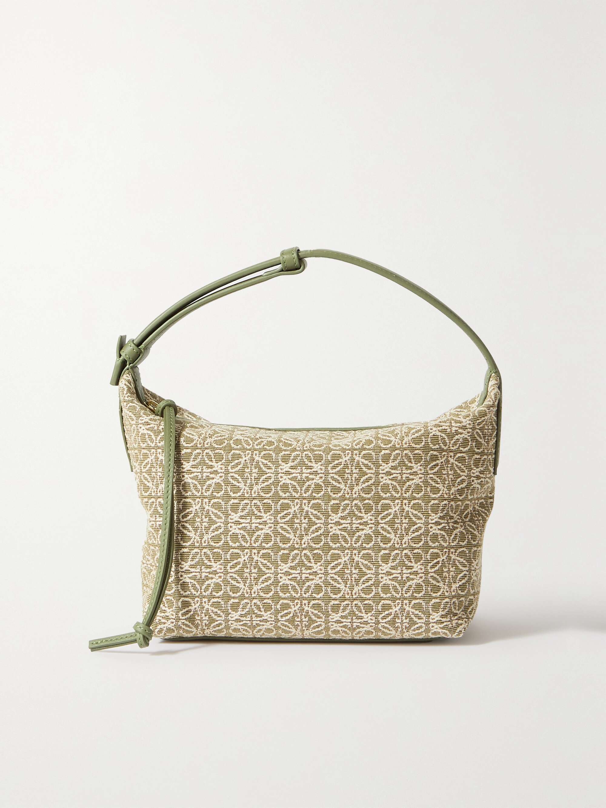 LOEWE green Jacquard Anagram Strap