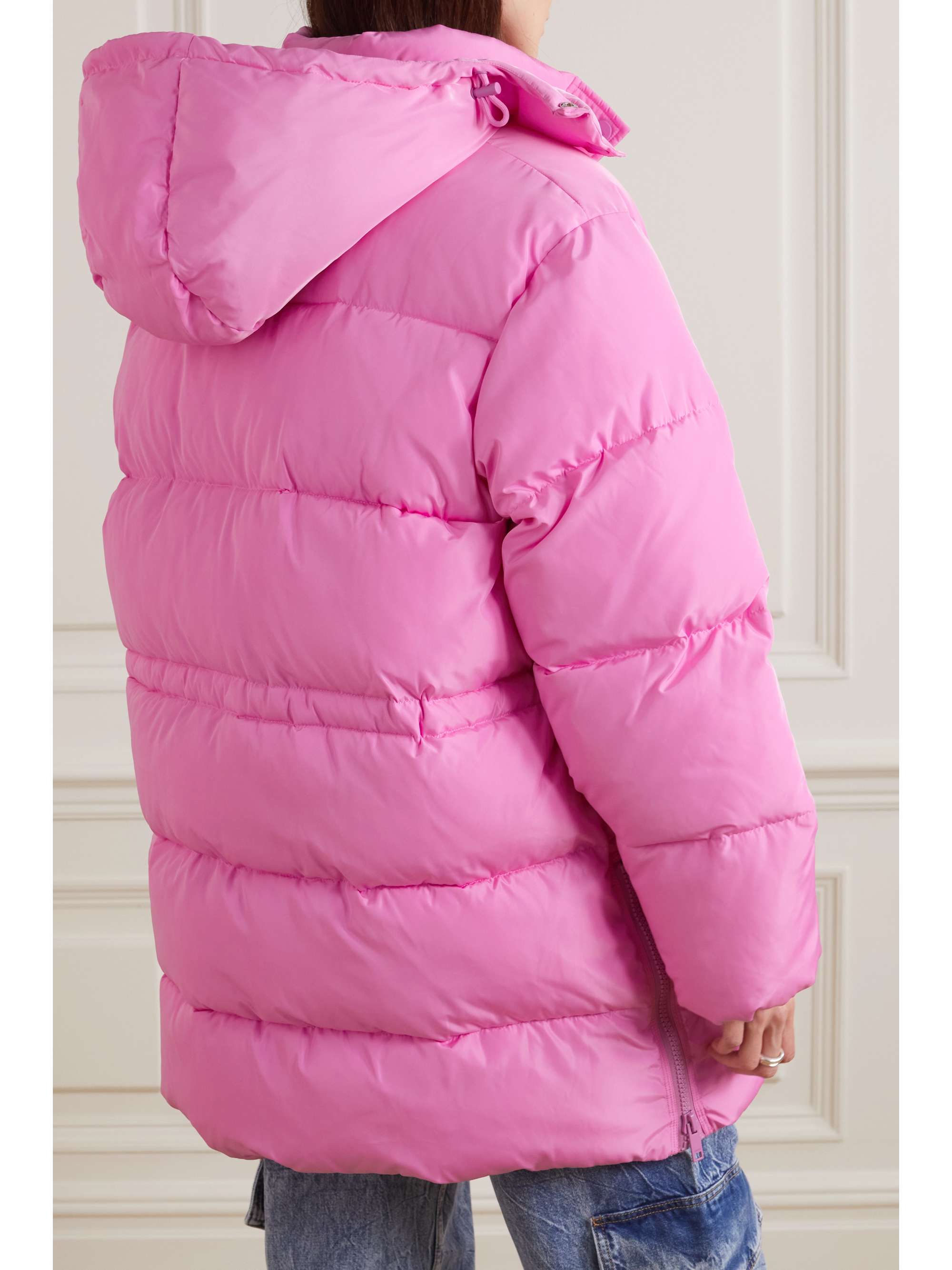 GANNI Oversized quilted padded recycled shell coat | NET-A-PORTER