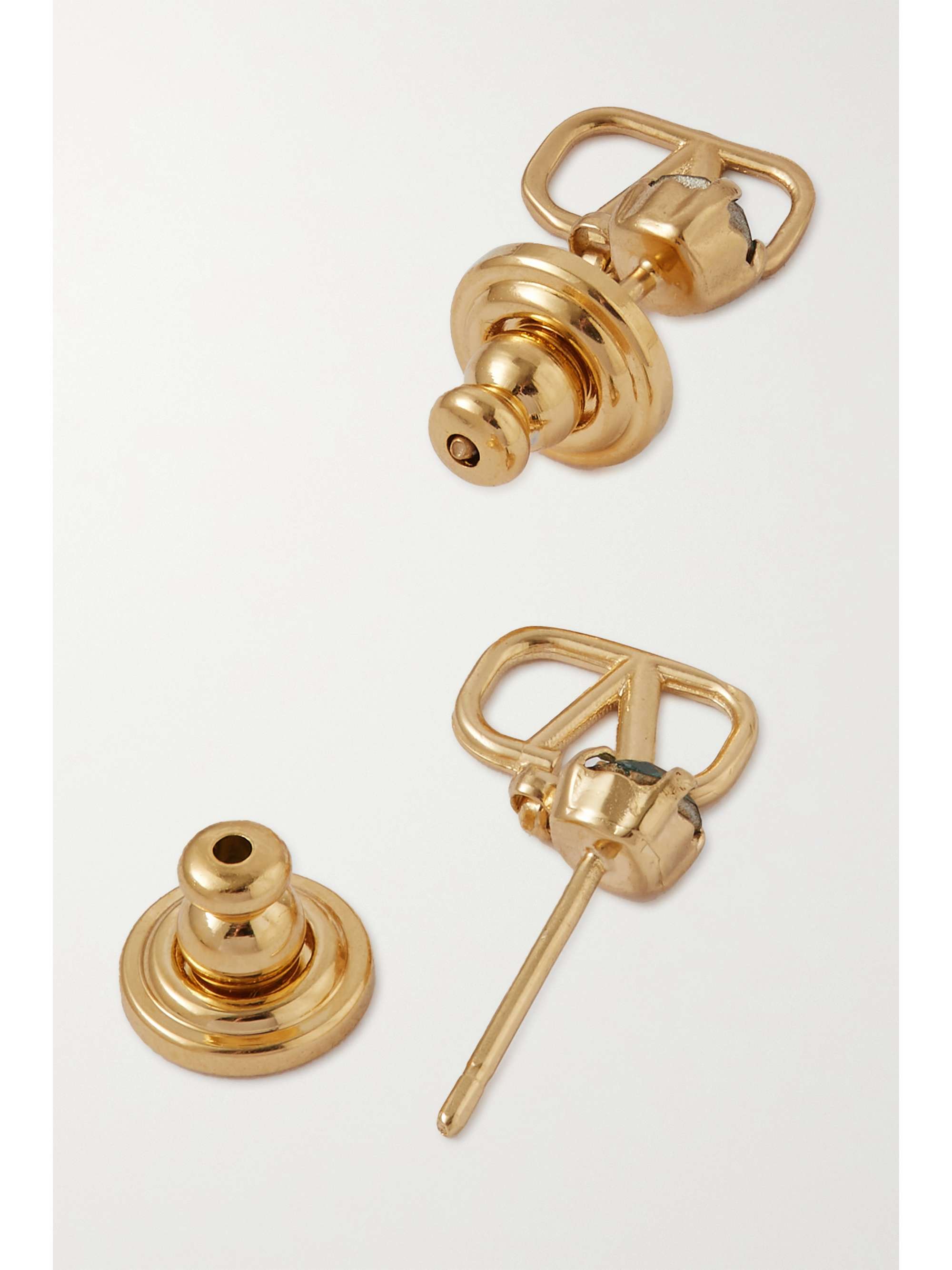 VALENTINO GARAVANI Valentino Garavani VLOGO gold-tone crystal earrings