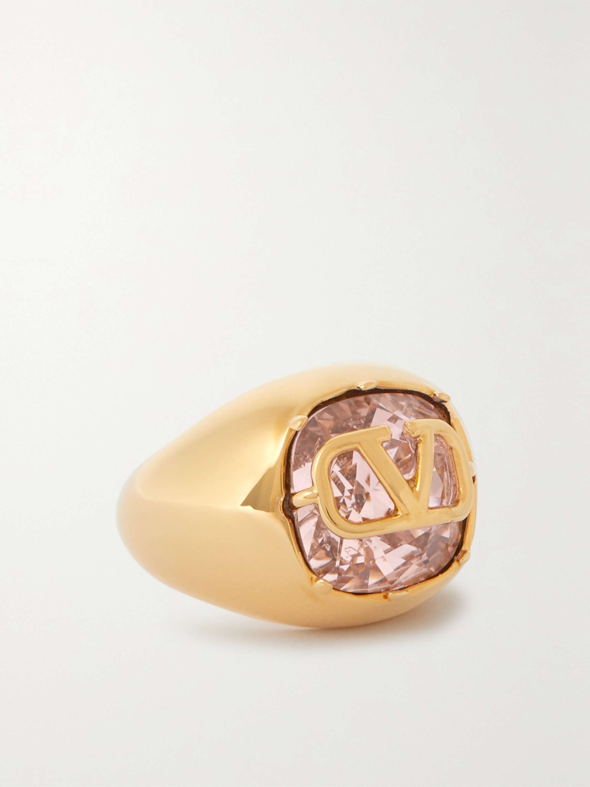 Valentino Garavani - V-Logo Ring - Womens - Yellow Gold