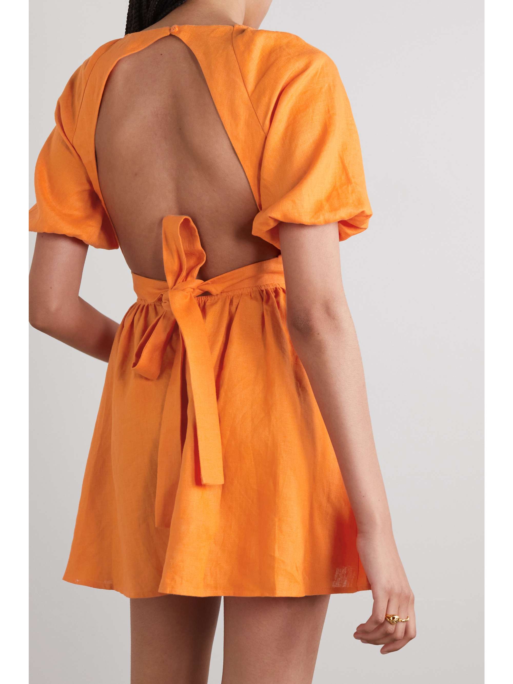 REFORMATION Irwin open-back linen mini dress | NET-A-PORTER
