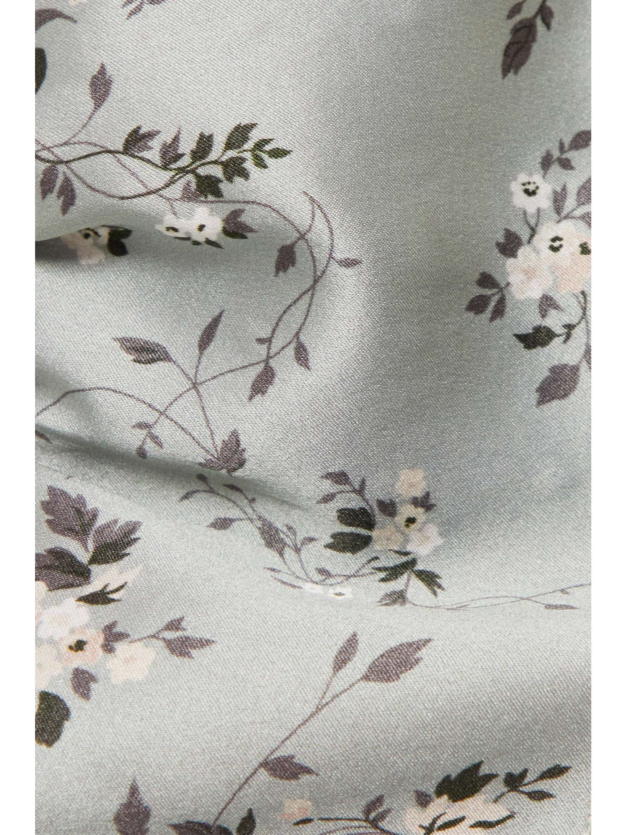 REFORMATION Beatrice lace-trimmed floral-print silk-charmeuse top and midi skirt set