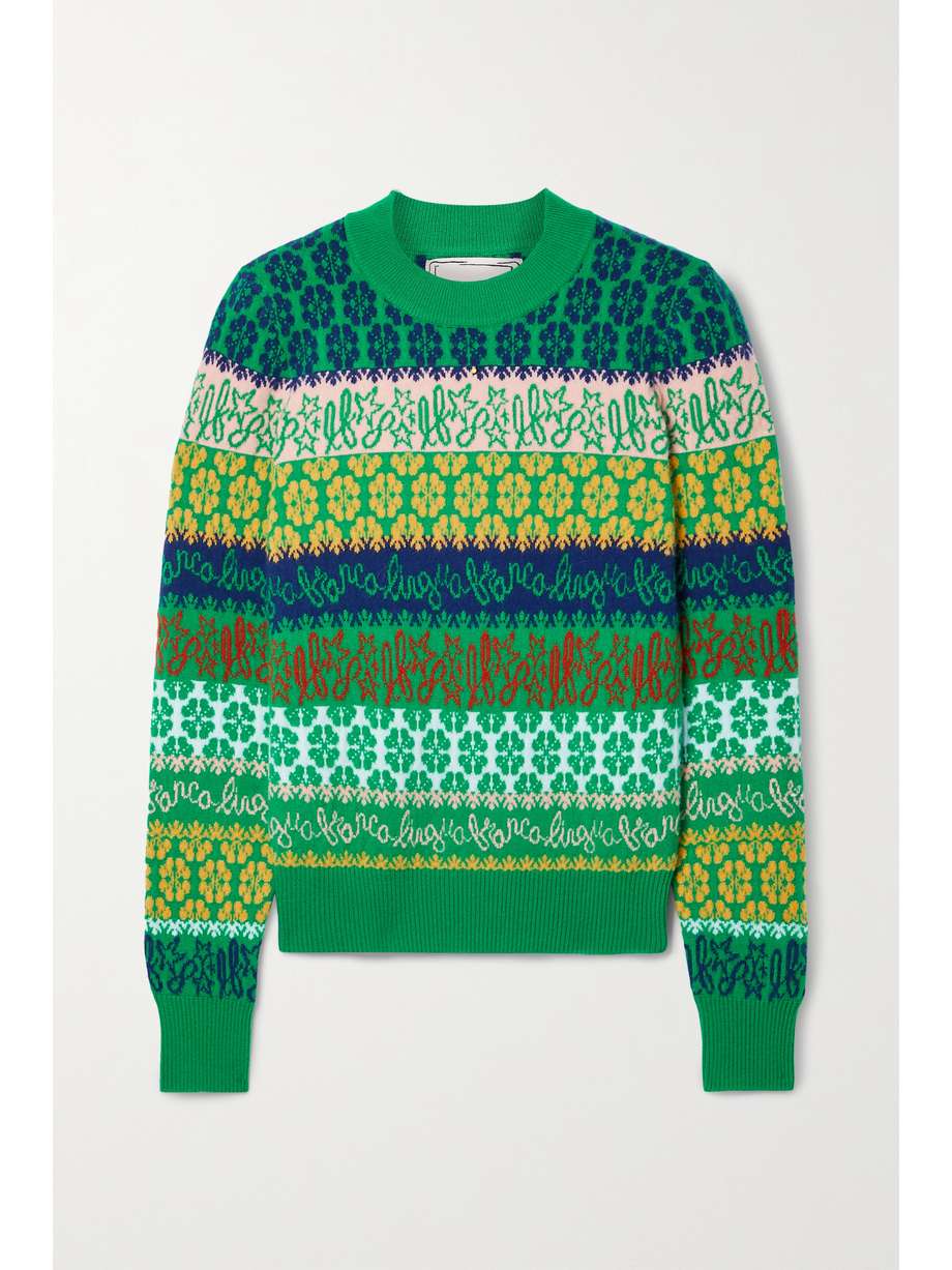 net-a-porter.com | Cashmere-jacquard sweater