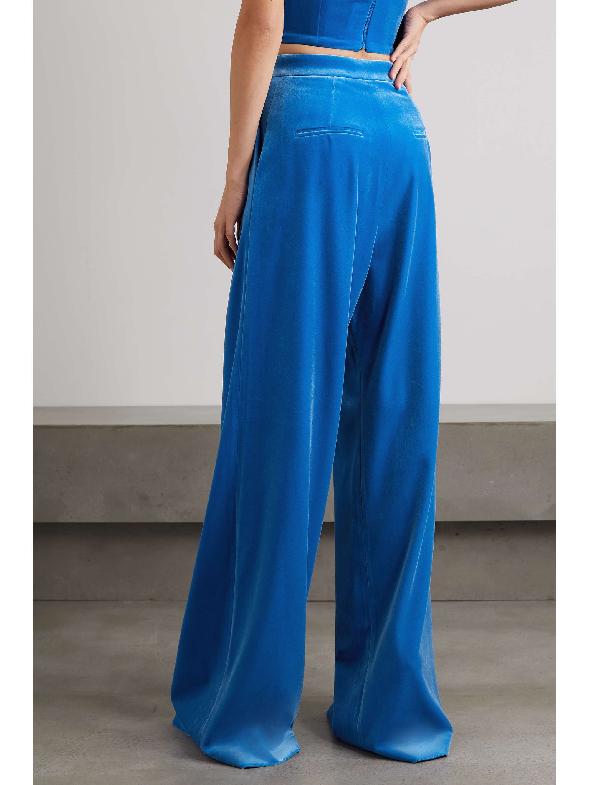 ALEX PERRY Arden velvet wide-leg pants