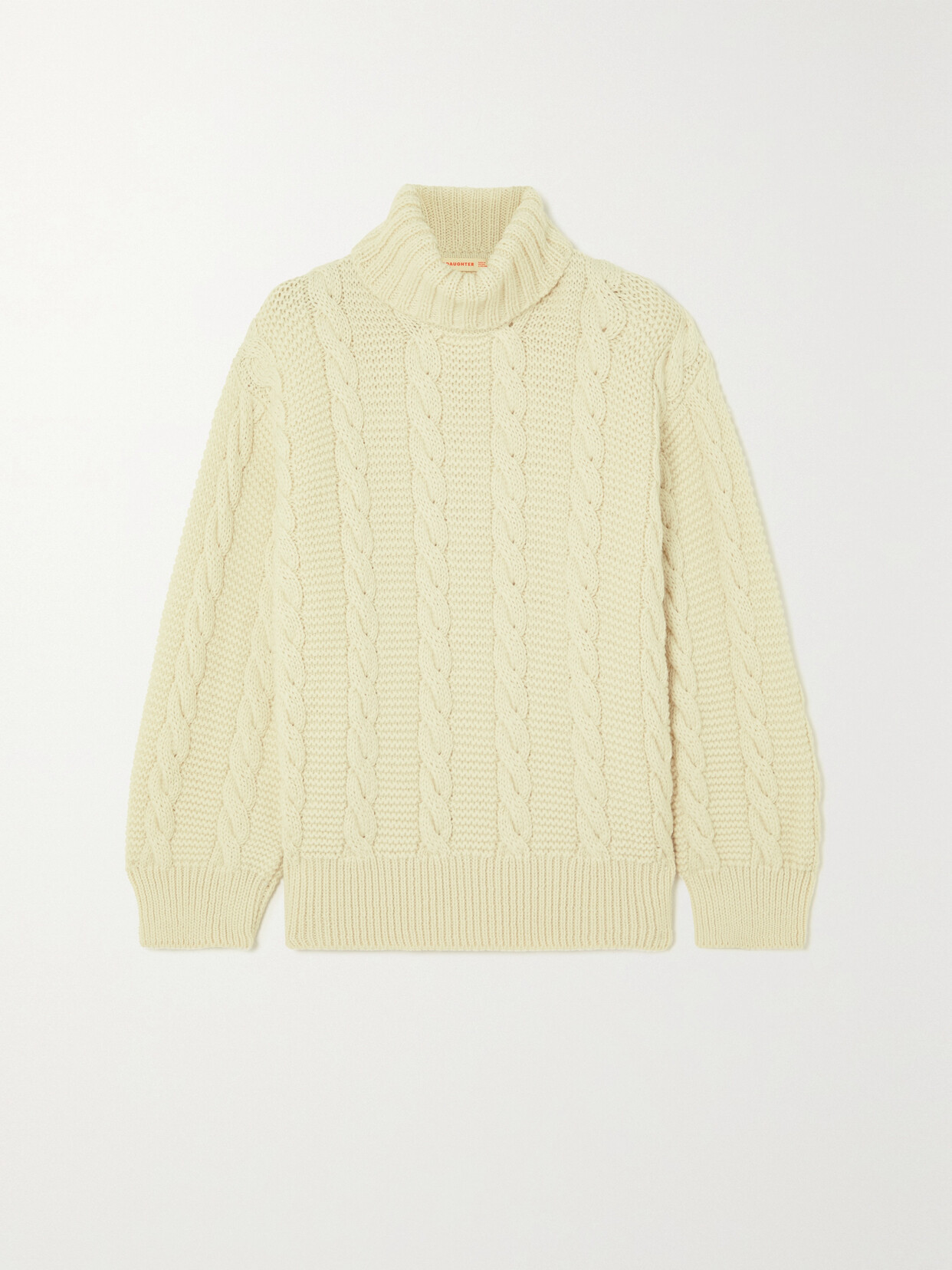 &Daughter - Cable-knit Merino Wool Turtleneck Sweater - Ecru