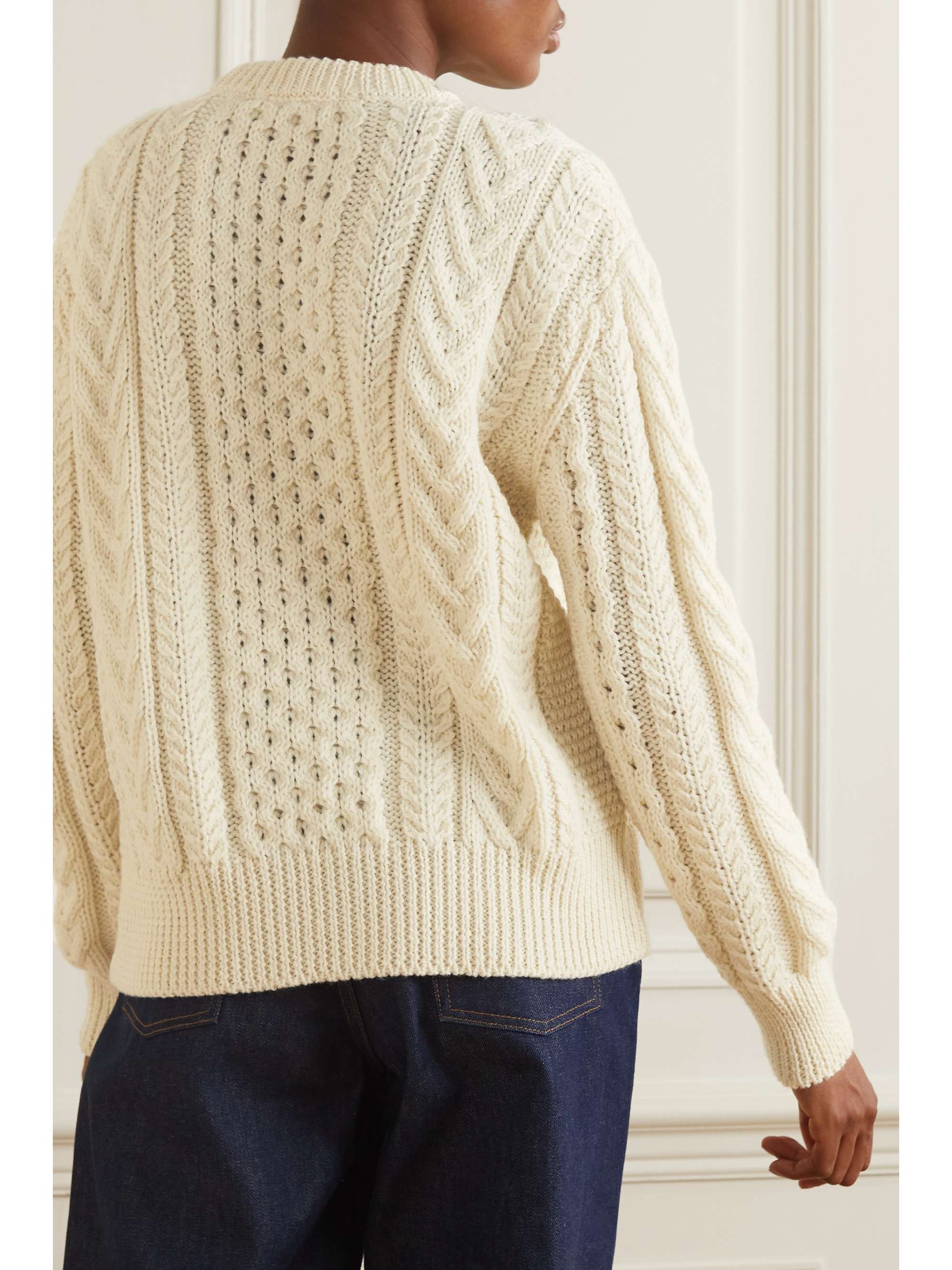 &DAUGHTER Aran cableknit wool sweater NETAPORTER