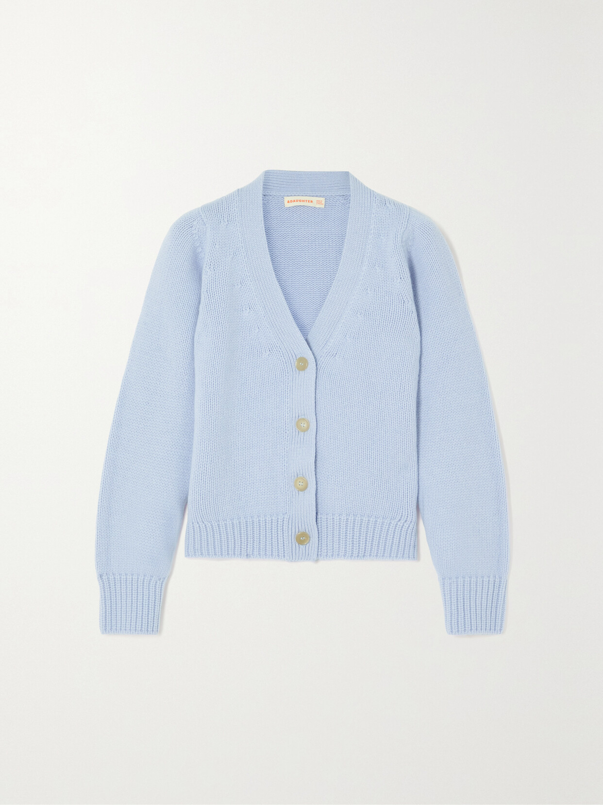 And-daughter Shea Merino Wool And Cashmere-blend Cardigan In Blue