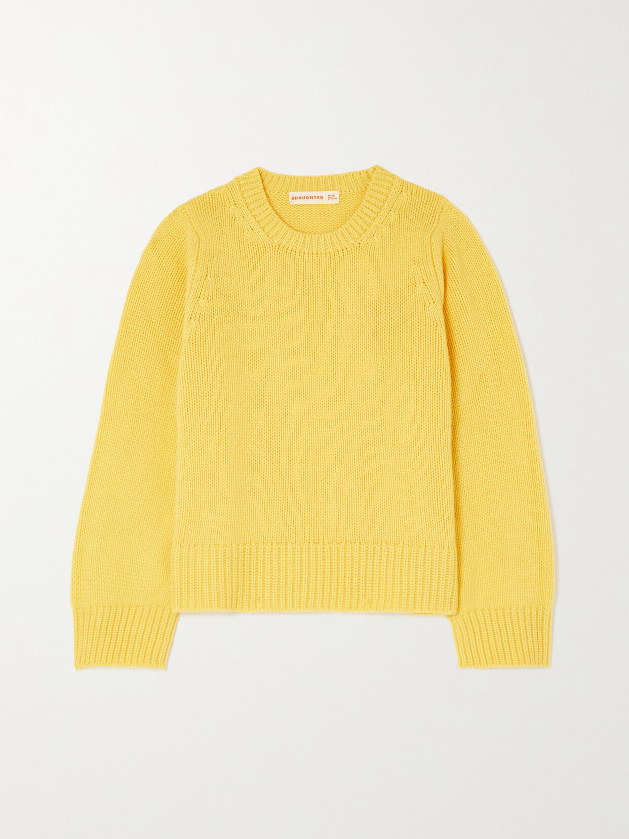 And-daughter Merino Wool And Cashmere-blend Sweater In Yellow