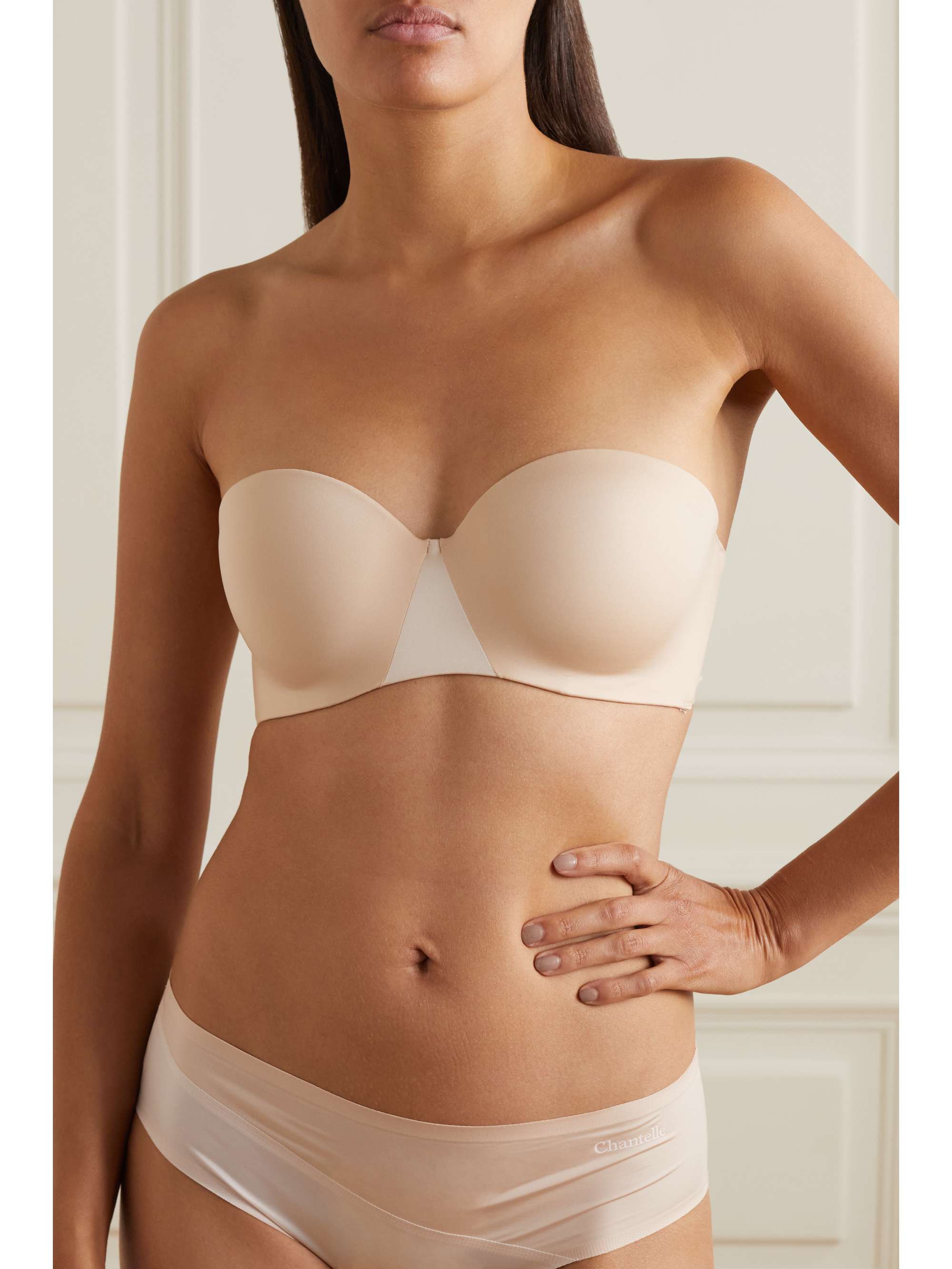 CHANTELLE Essential jersey underwired strapless bra