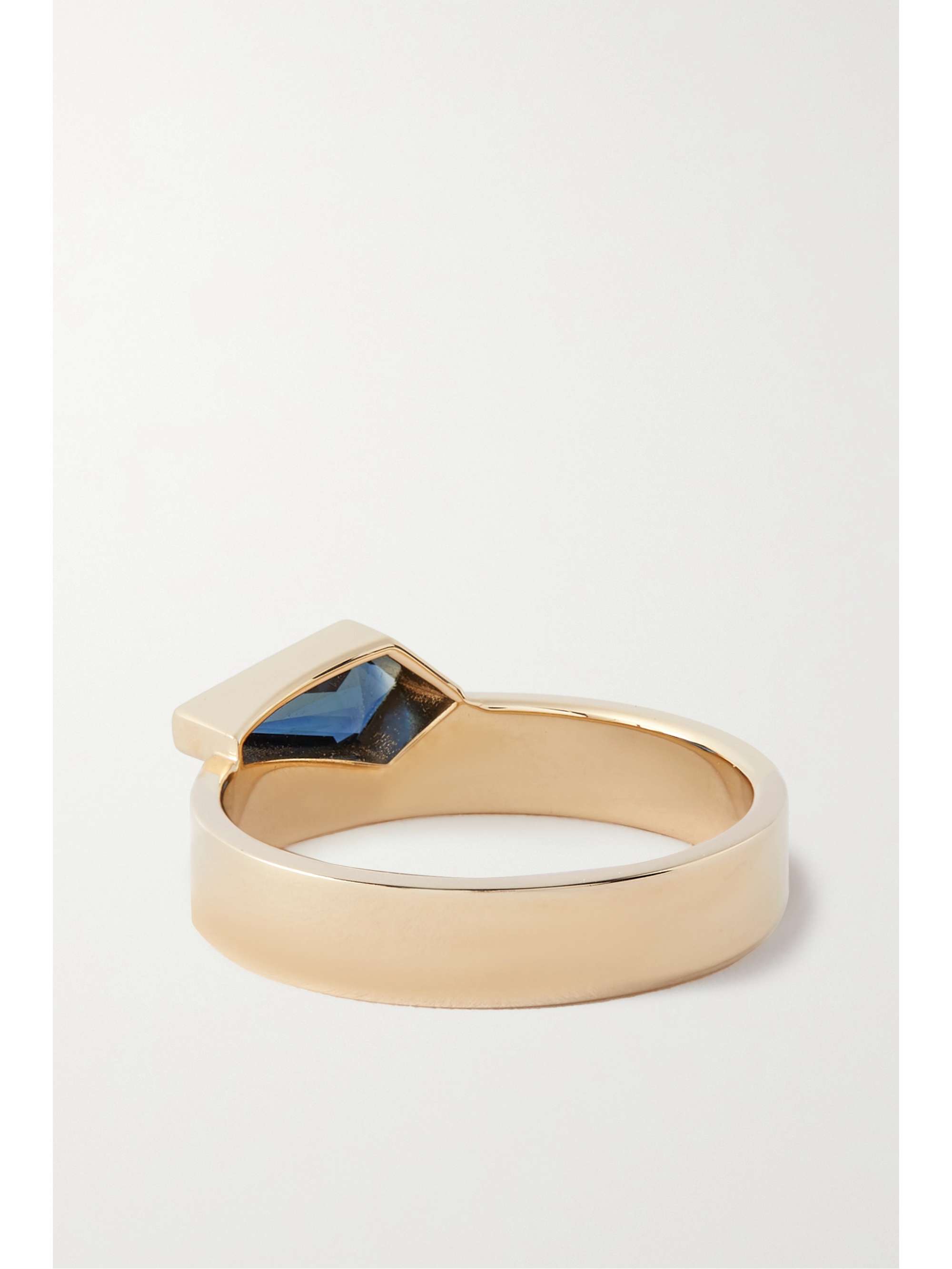 WWAKE Monolith recycled 14-karat gold sapphire ring