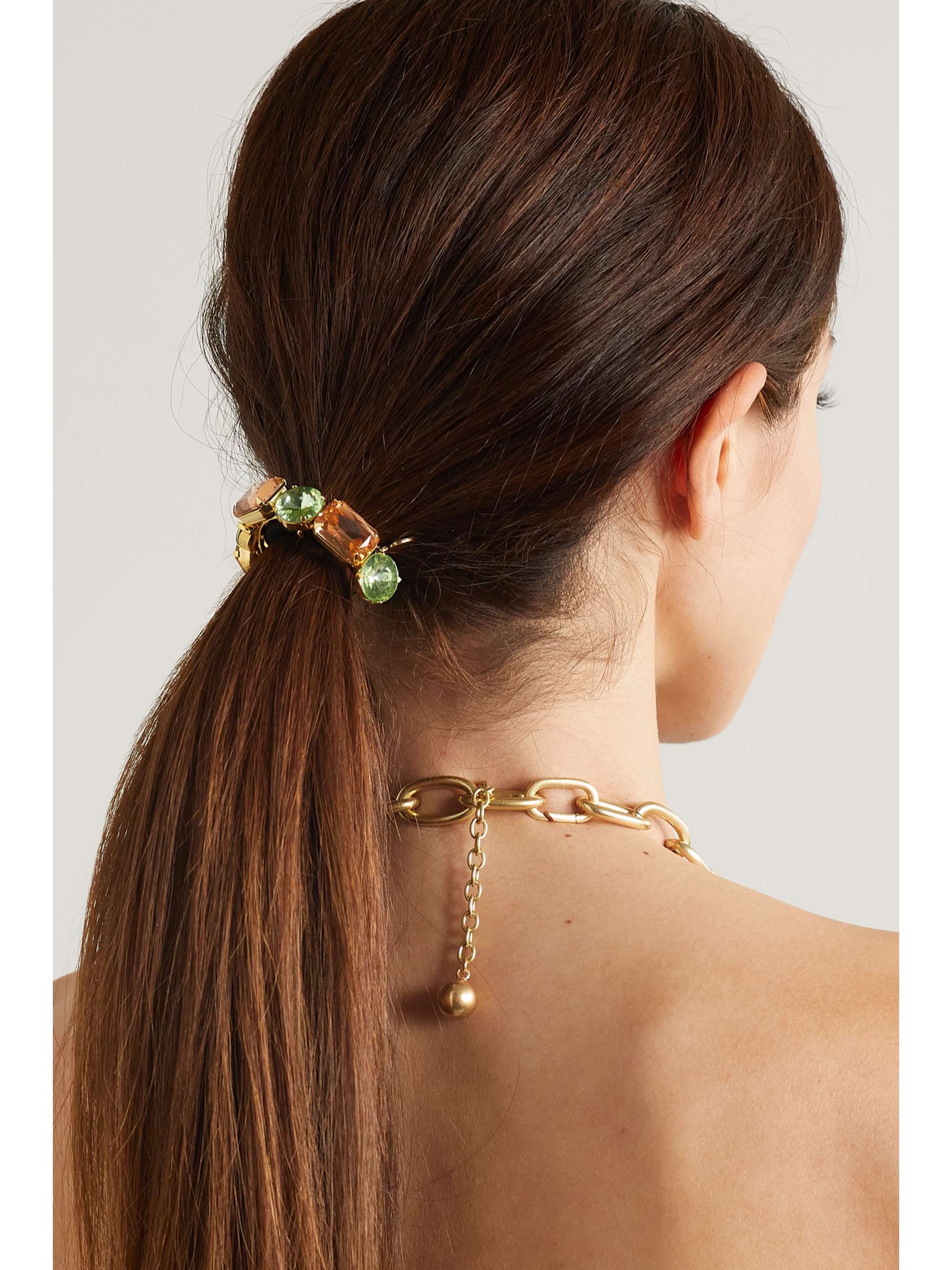 Gold Party Pony gold-tone Swarovski 