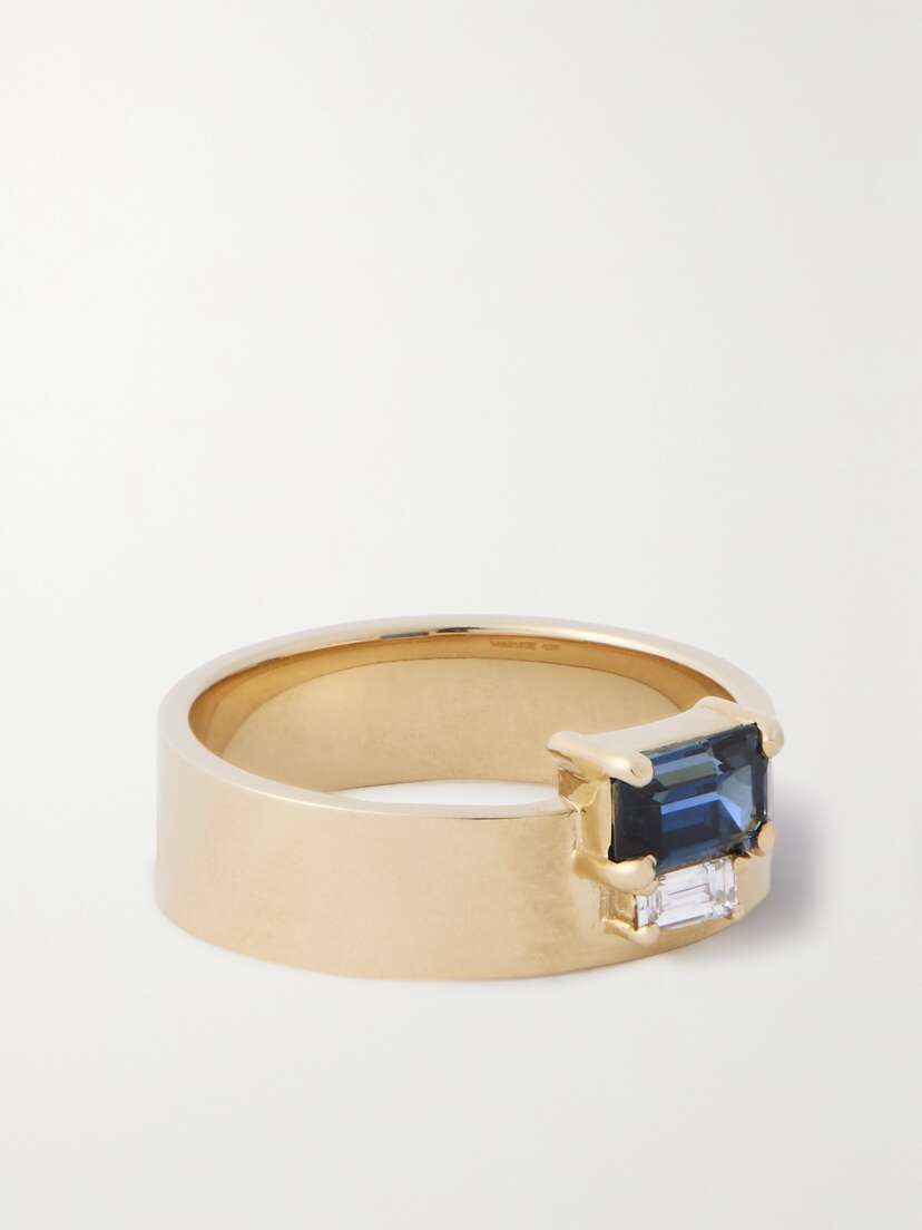 Wwake Bricolage 14-karat , Sapphire And Diamond Ring