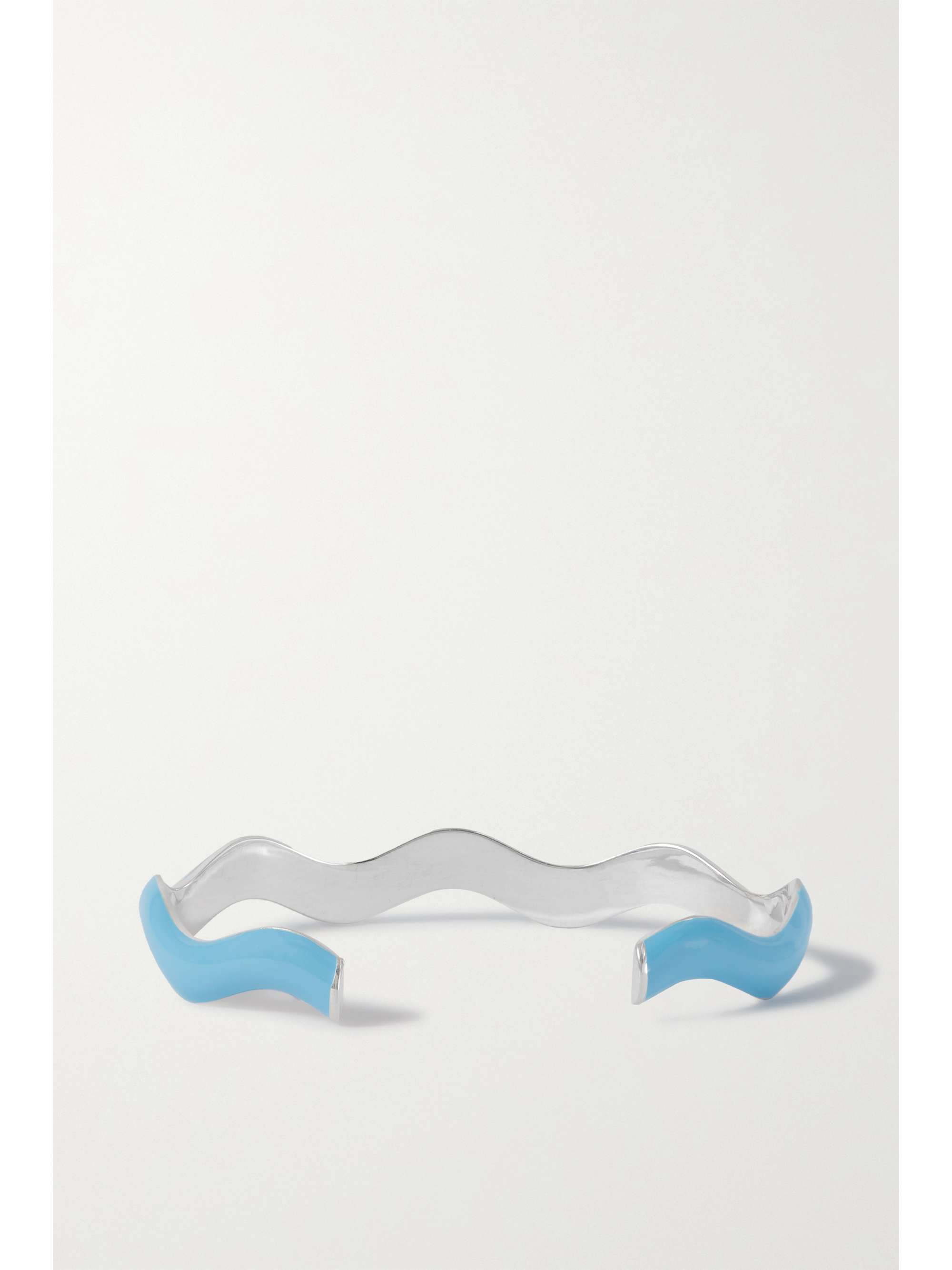 FRY POWERS Ric Rac Armspange aus Sterlingsilber mit Emaille