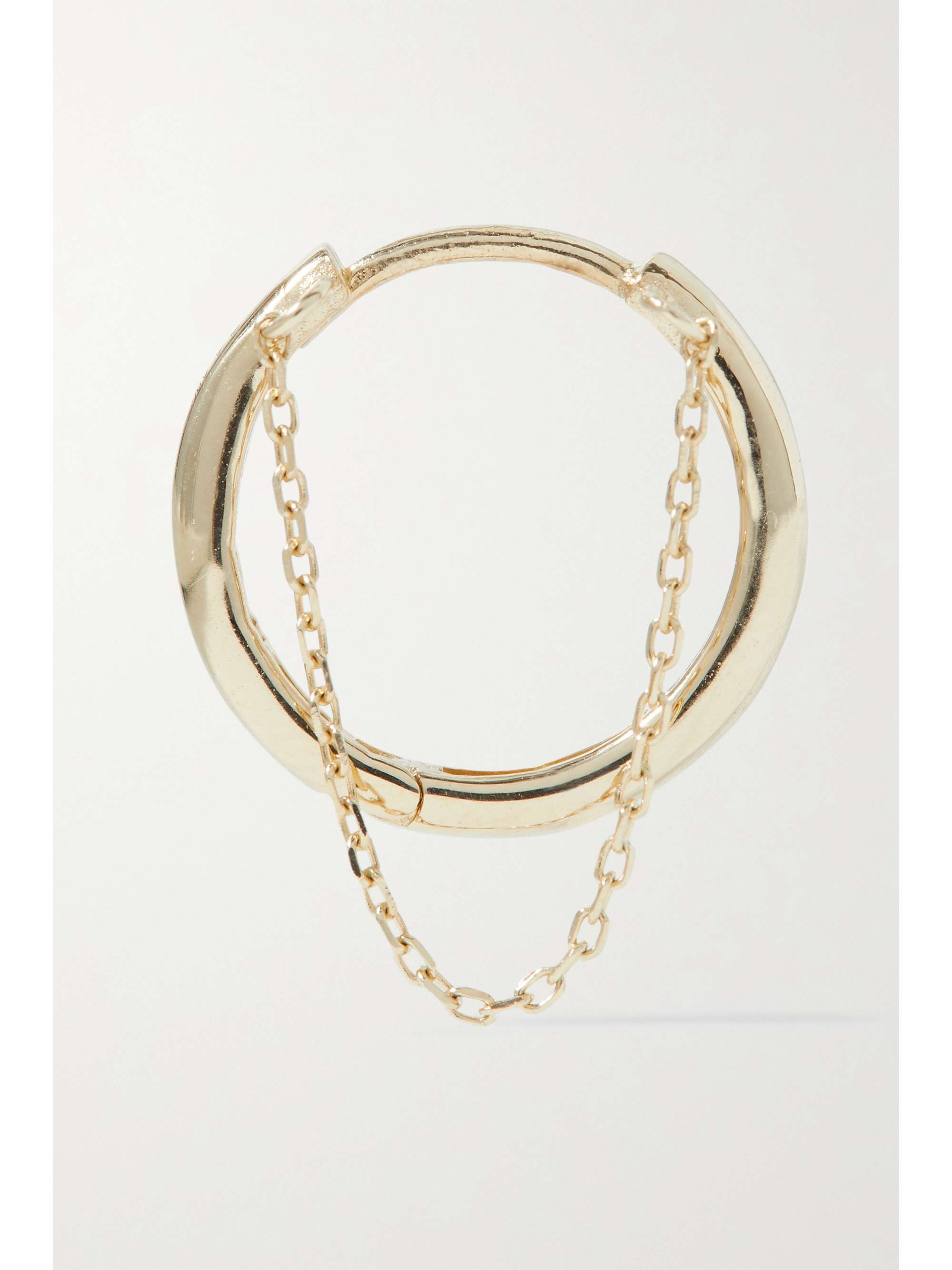 STONE AND STRAND Chain Reaction gold single hoop earring NETAPORTER US