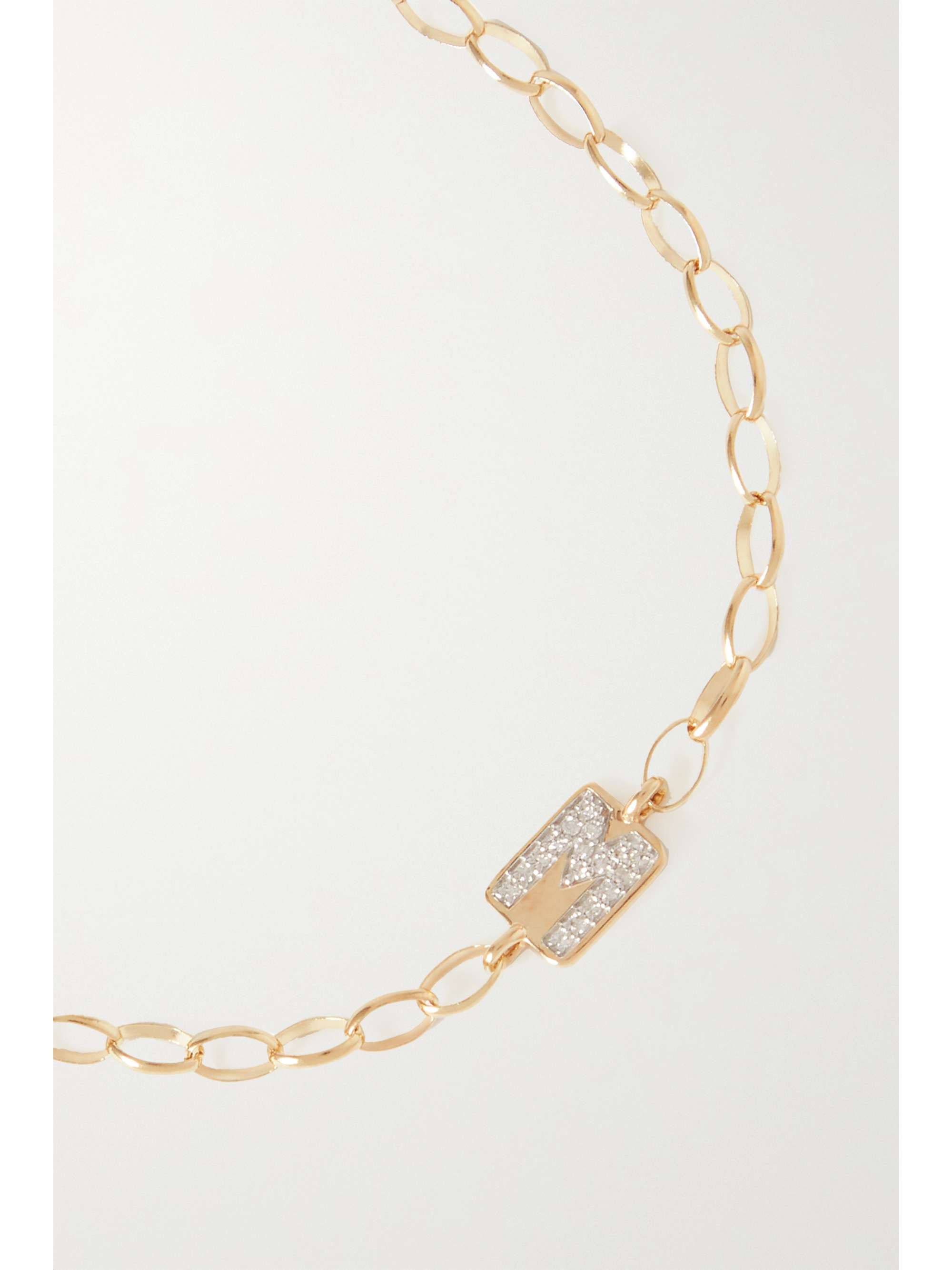 STONE AND STRAND Spell It Out 14-karat gold diamond bracelet