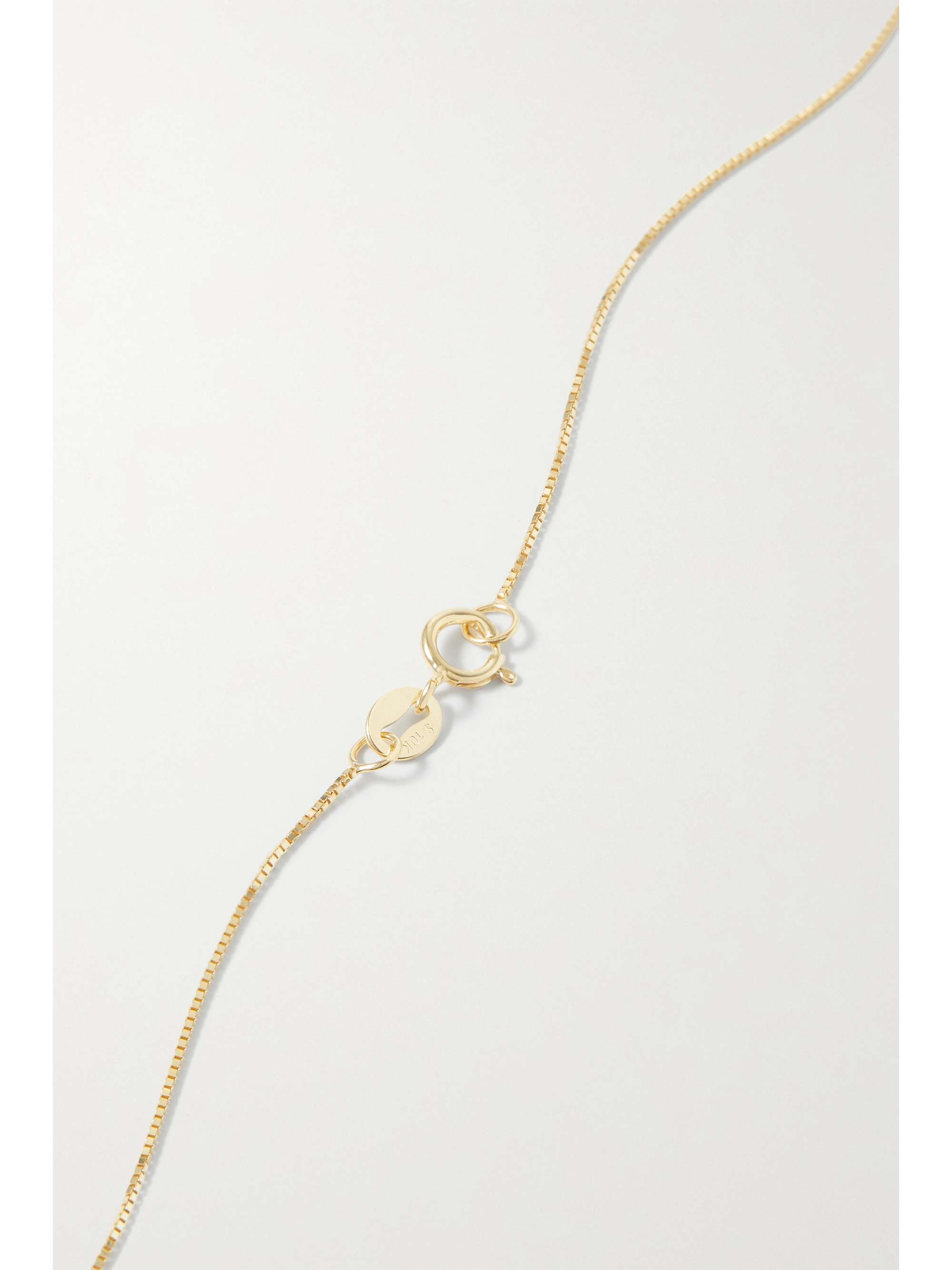 STONE AND STRAND Initial 10karat gold necklace NETAPORTER