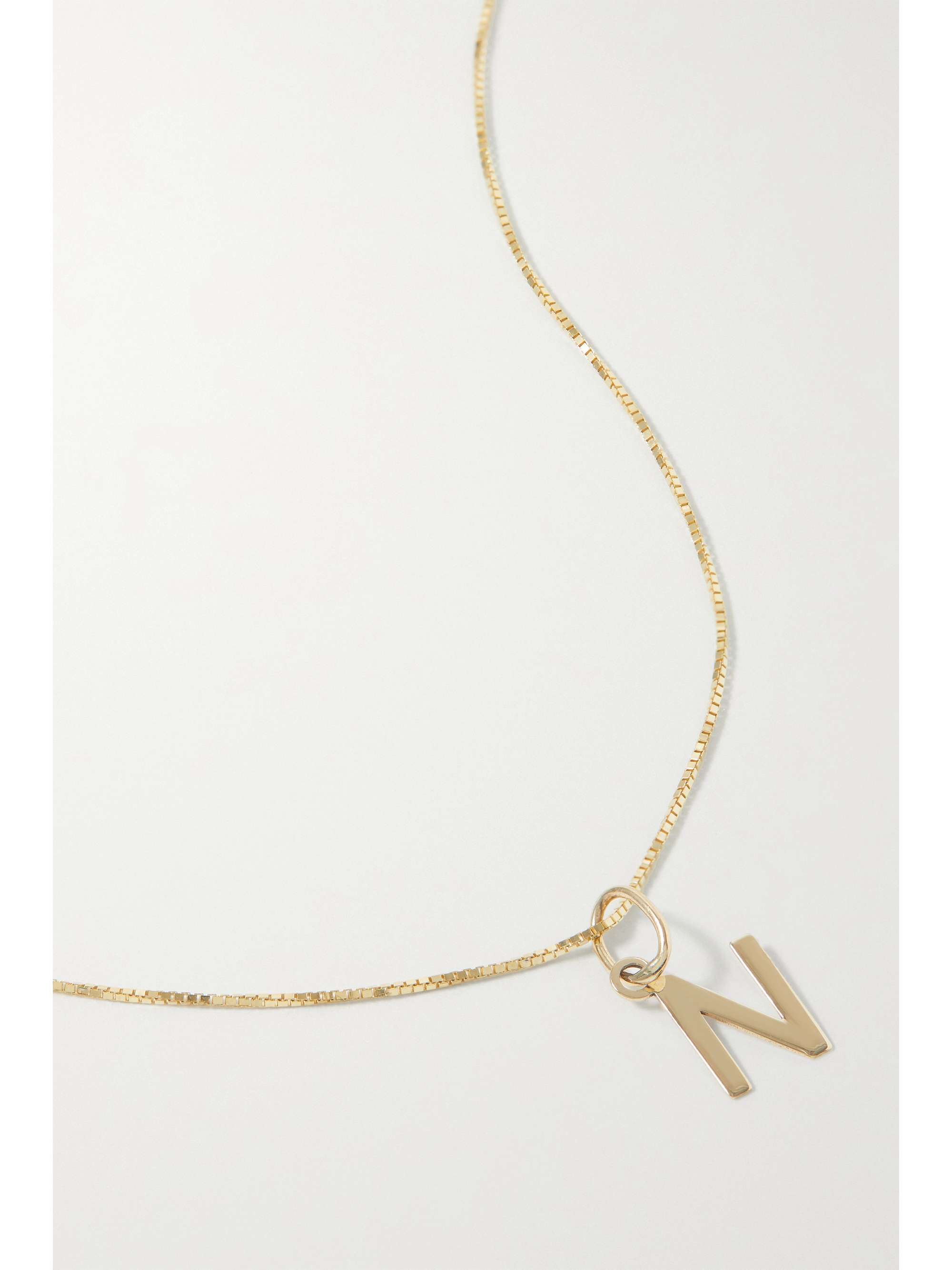 STONE AND STRAND Initial 10karat gold necklace NETAPORTER