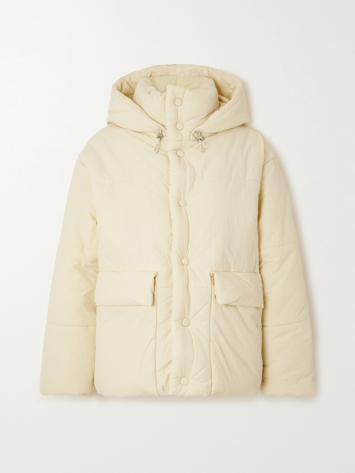 Nanushka - Hide Hooded Padded Recycled-poplin Jacket - Cream