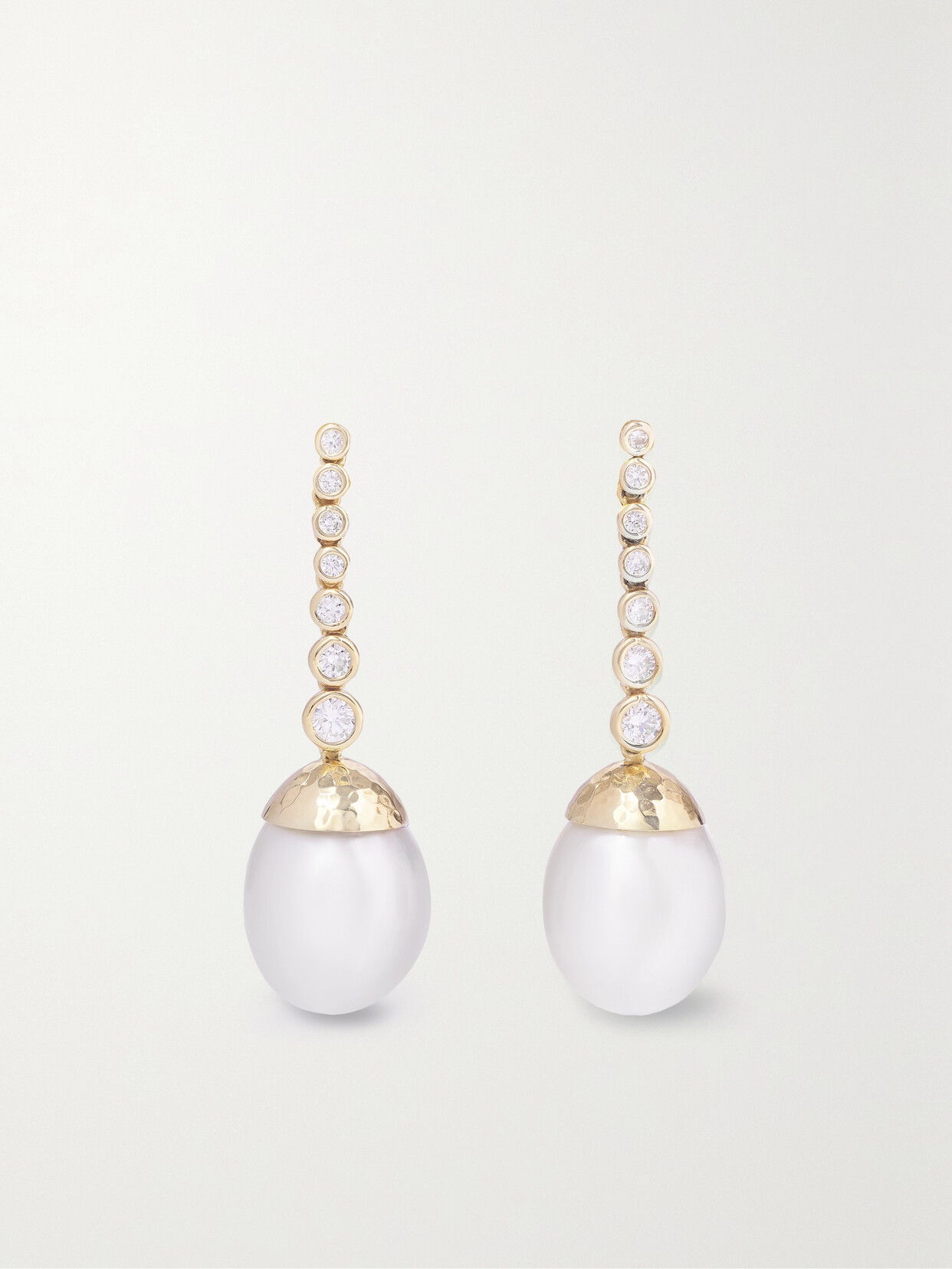 Octavia Elizabeth 18-karat Gold, Pearl And Diamond Earrings