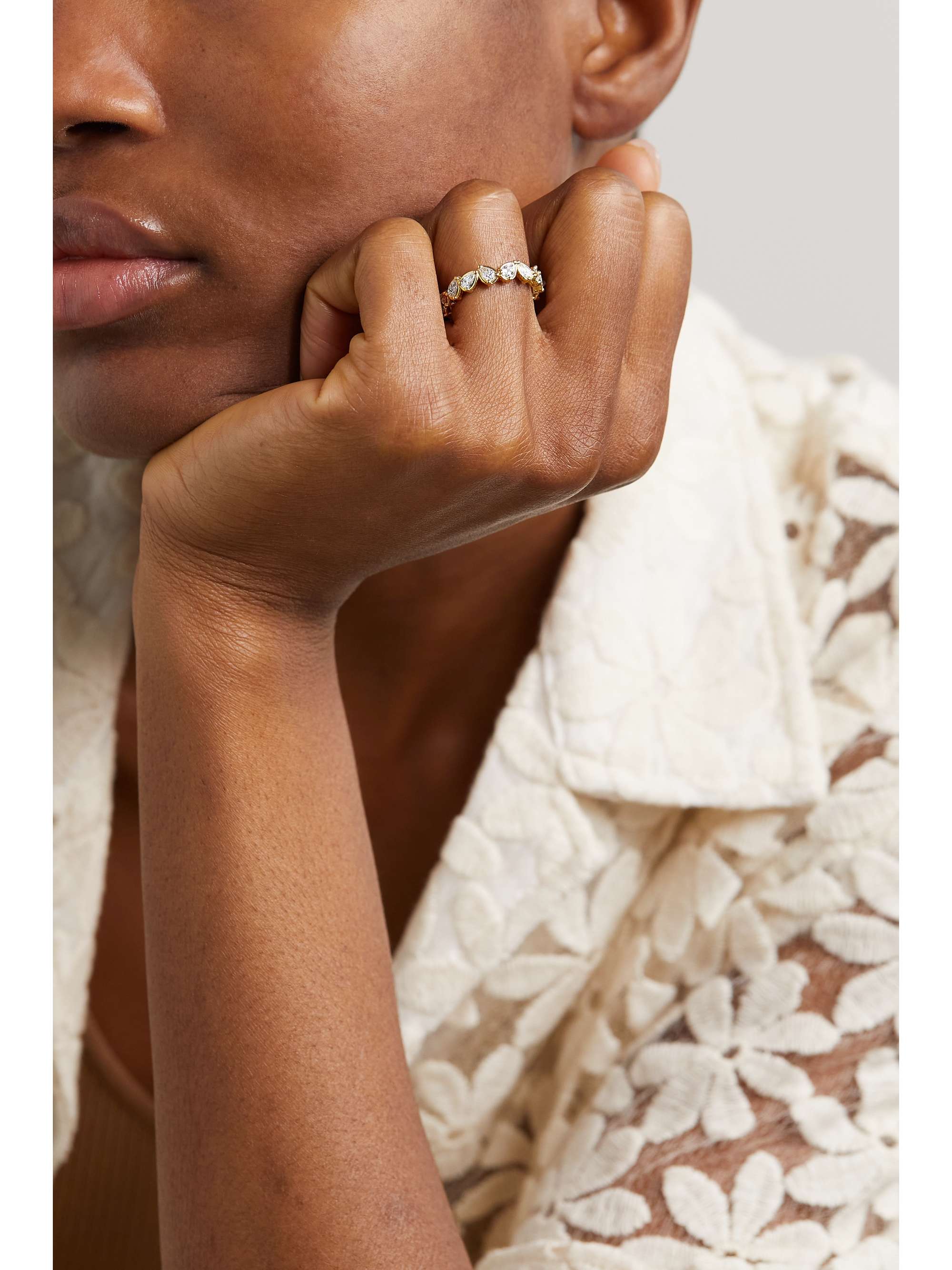 Octavia Elizabeth NET SUSTAIN Nesting Gem 18 karat recycled gold diamond ring Women Gold Fine Jewelry 6