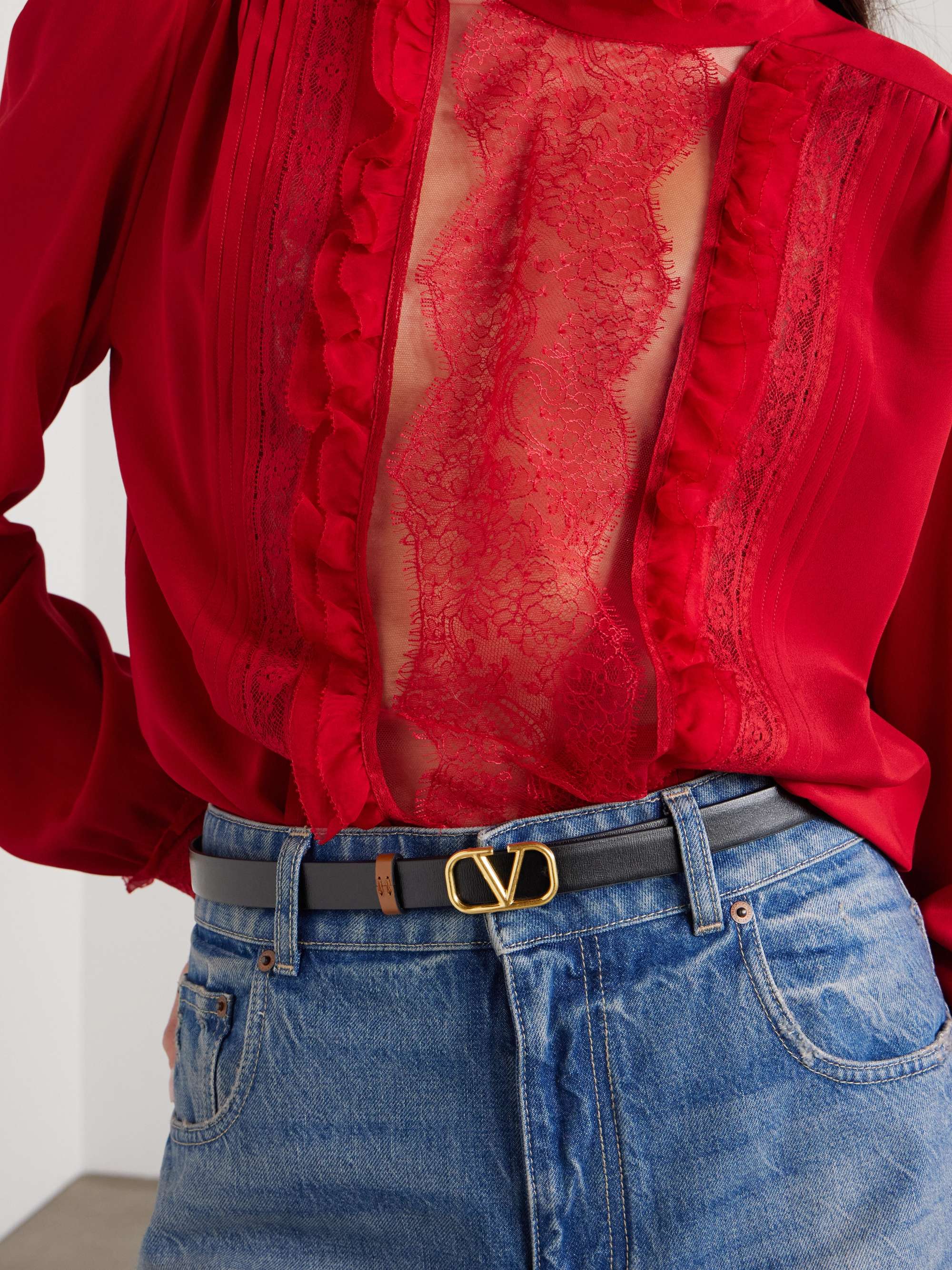 VALENTINO GARAVANI VLOGO reversible leather belt