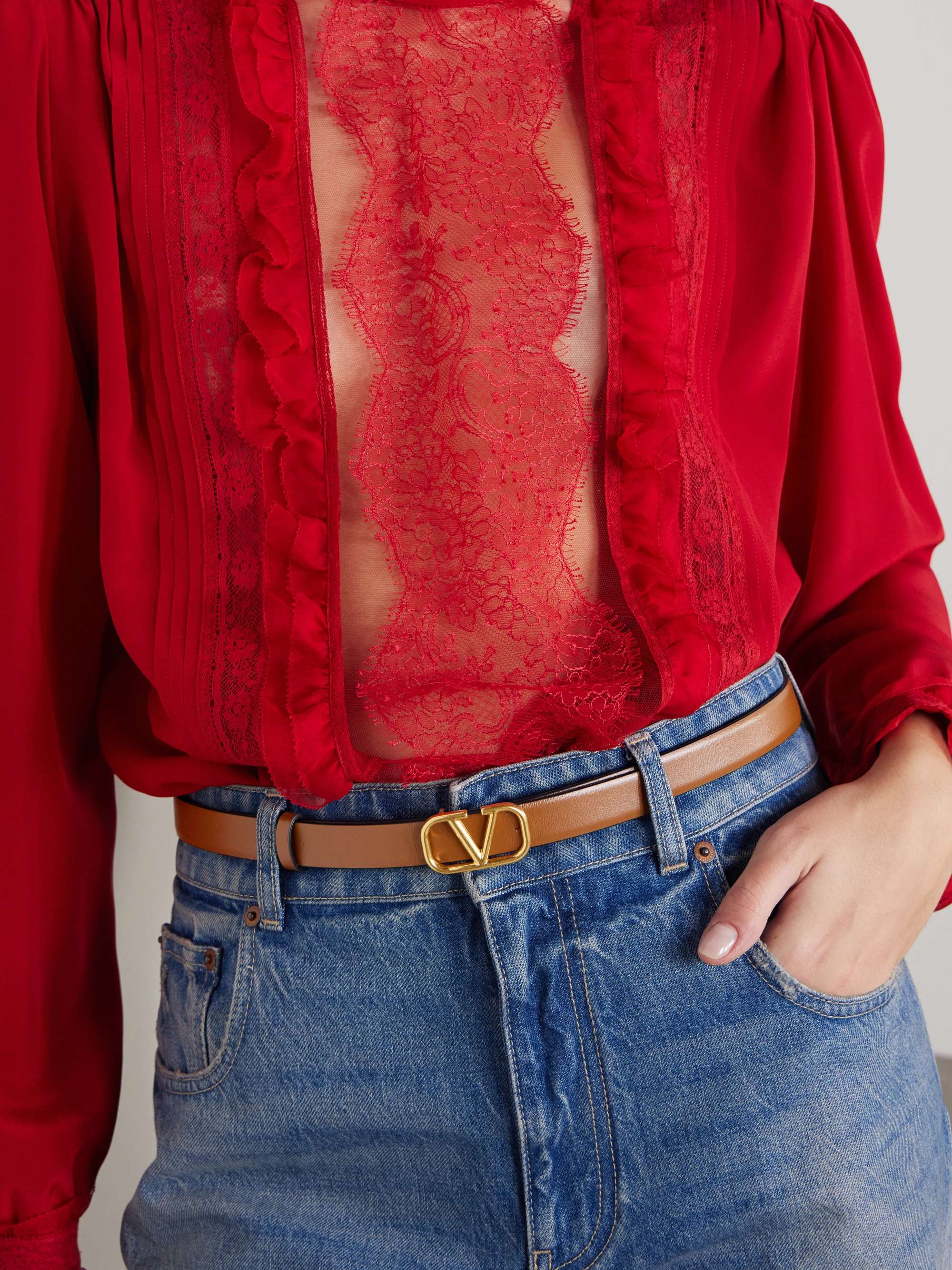 VALENTINO GARAVANI VLOGO reversible leather belt