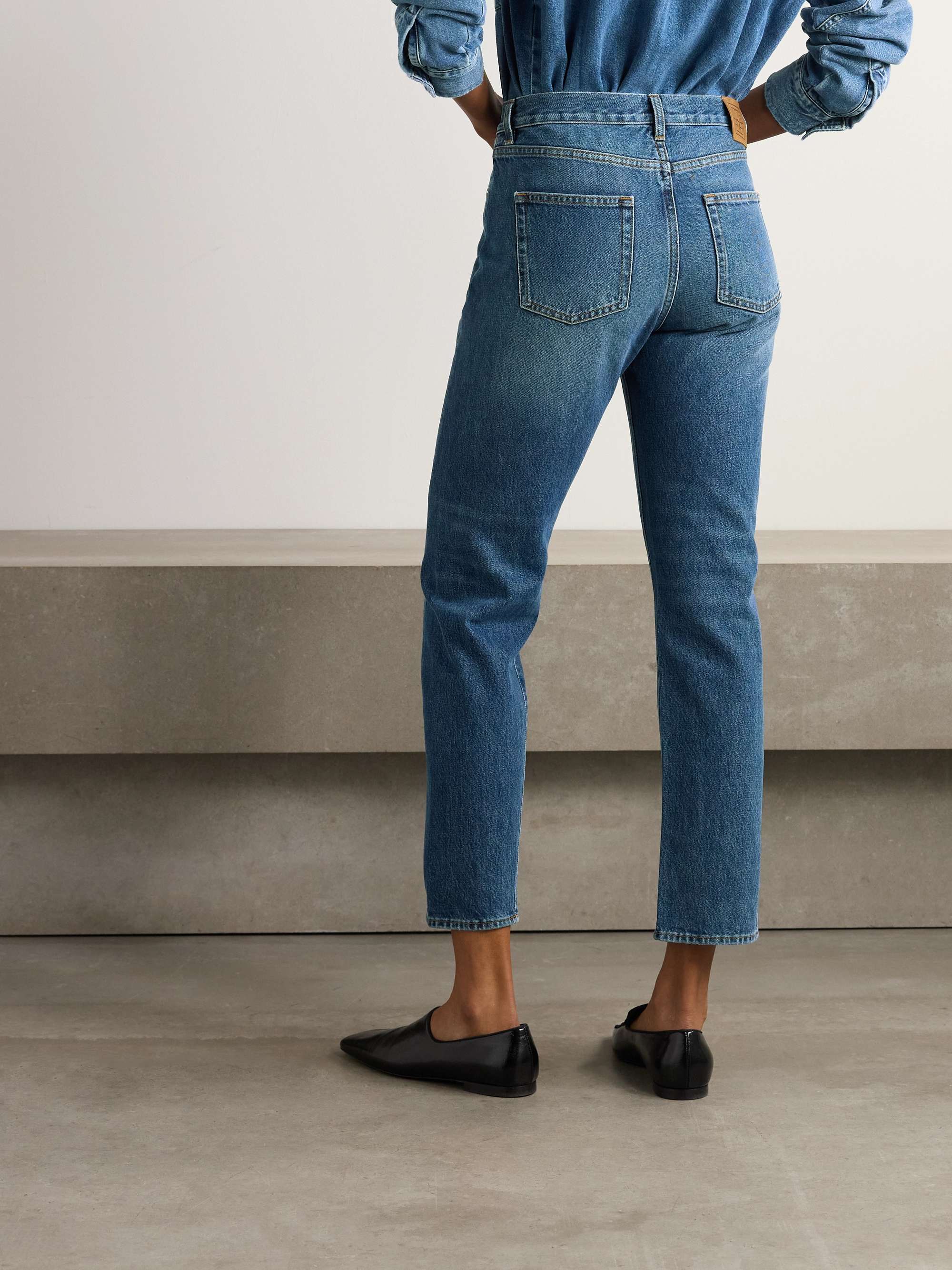 TOTEME Twisted Seam high-rise straight-leg jeans | NET-A-PORTER