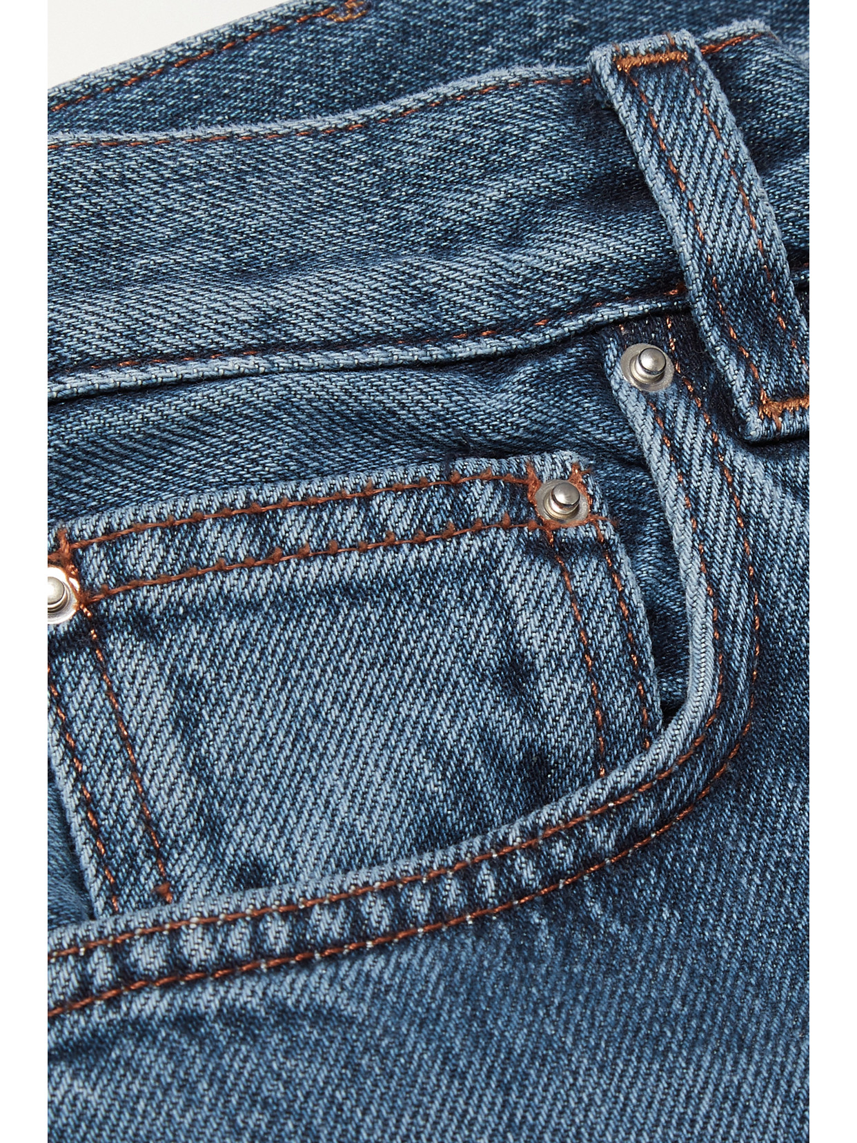 Totême Classic Cut High-rise Straight-leg Organic Jeans In Blue