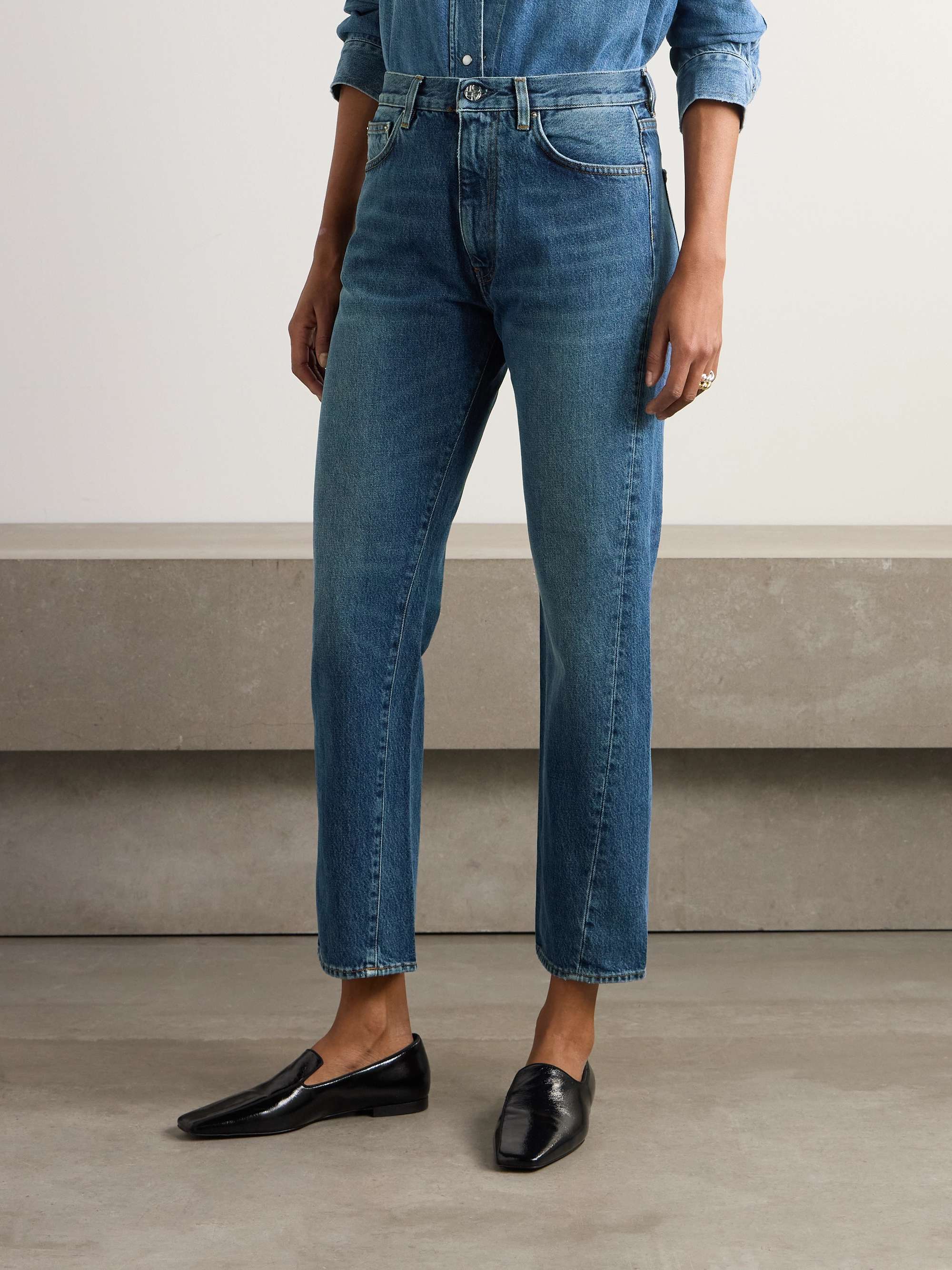 TOTEME Twisted Seam high-rise straight-leg jeans