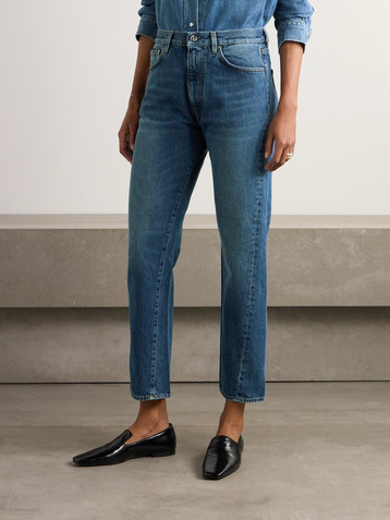 TOTEME Twisted Seam high-rise straight-leg jeans