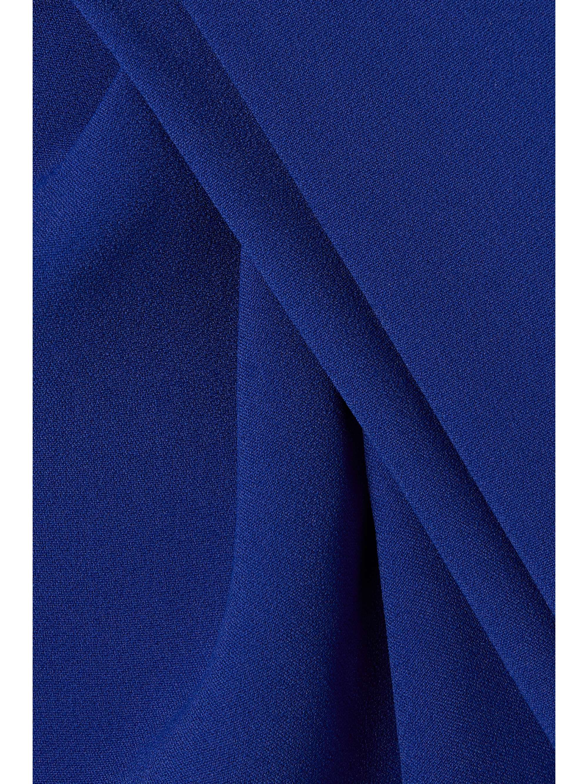 Royal blue Wrapeffect pleated crepe midi dress ELIE SAAB NETAPORTER