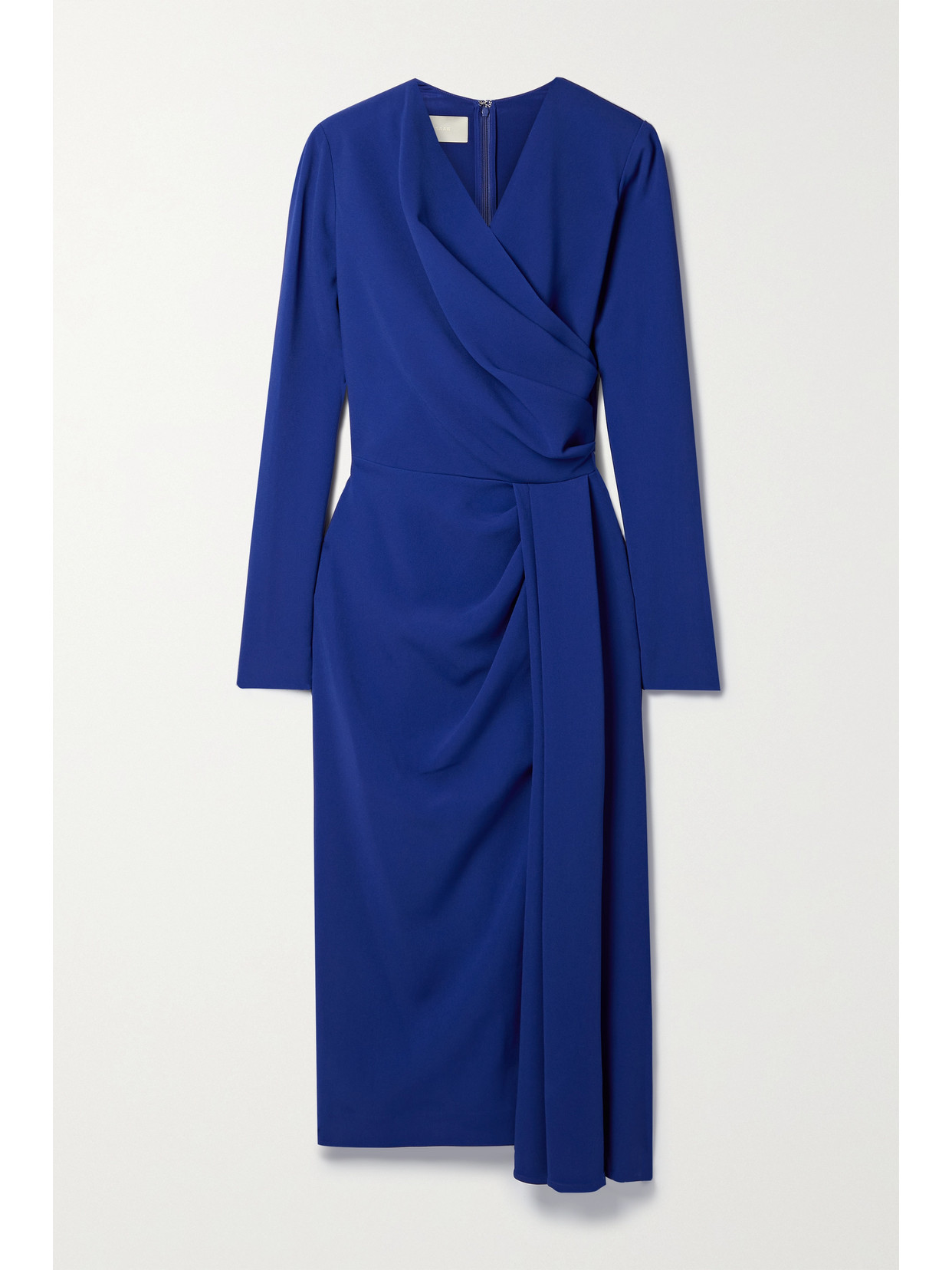 elie saab royal blue dress Elie Saab Flower-Neck Cape Trumpet Gown