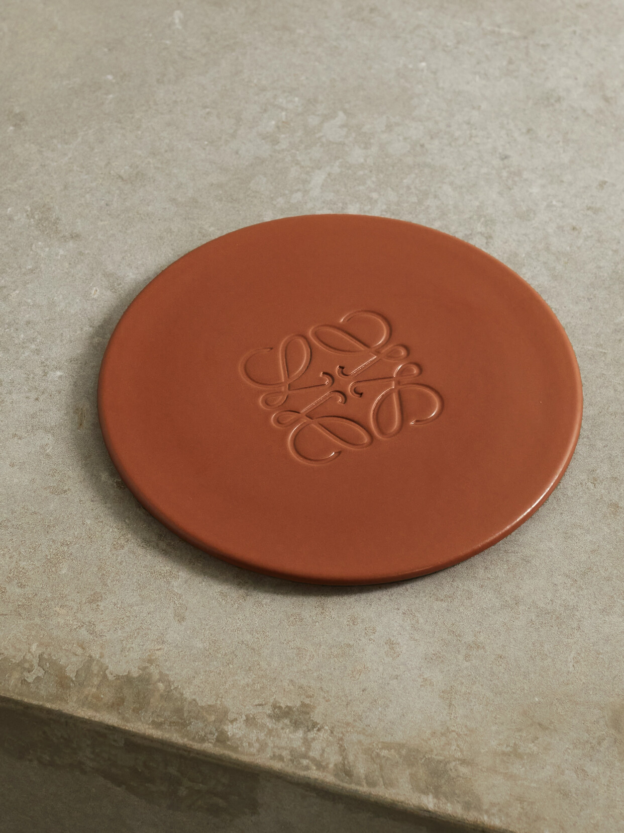 Loewe Large Ceramic Candle Lid In Brown