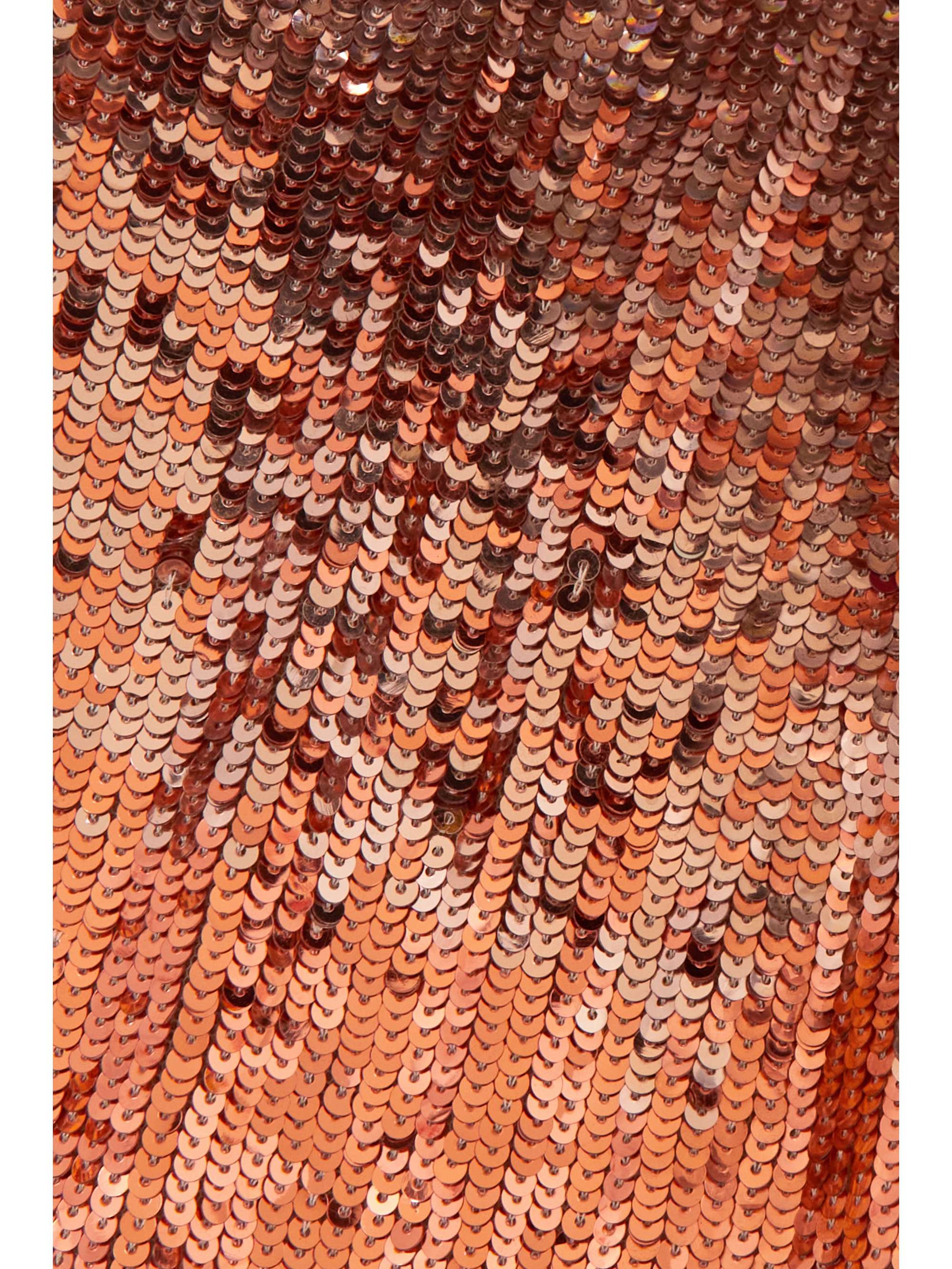 OSCAR DE LA RENTA Strapless ombré sequined mini dress