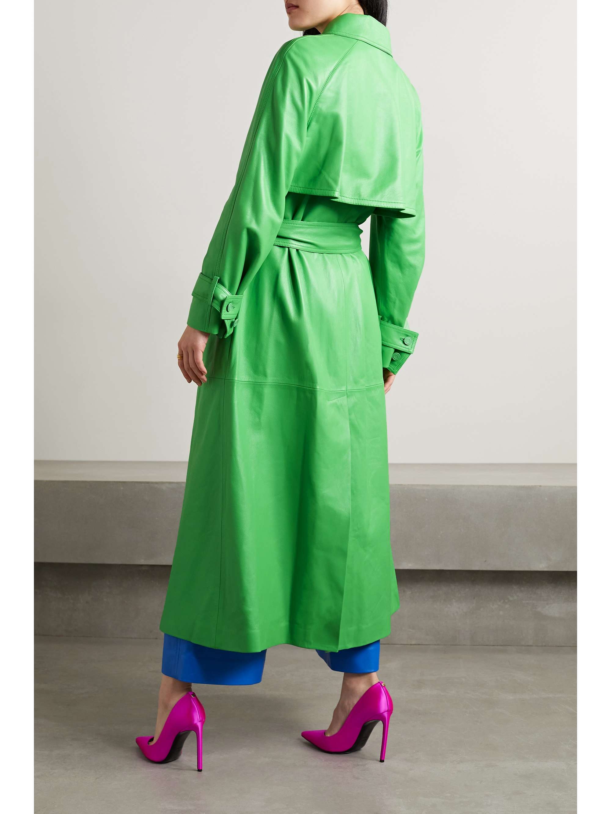 OSCAR DE LA RENTA Trenchcoat aus Leder
